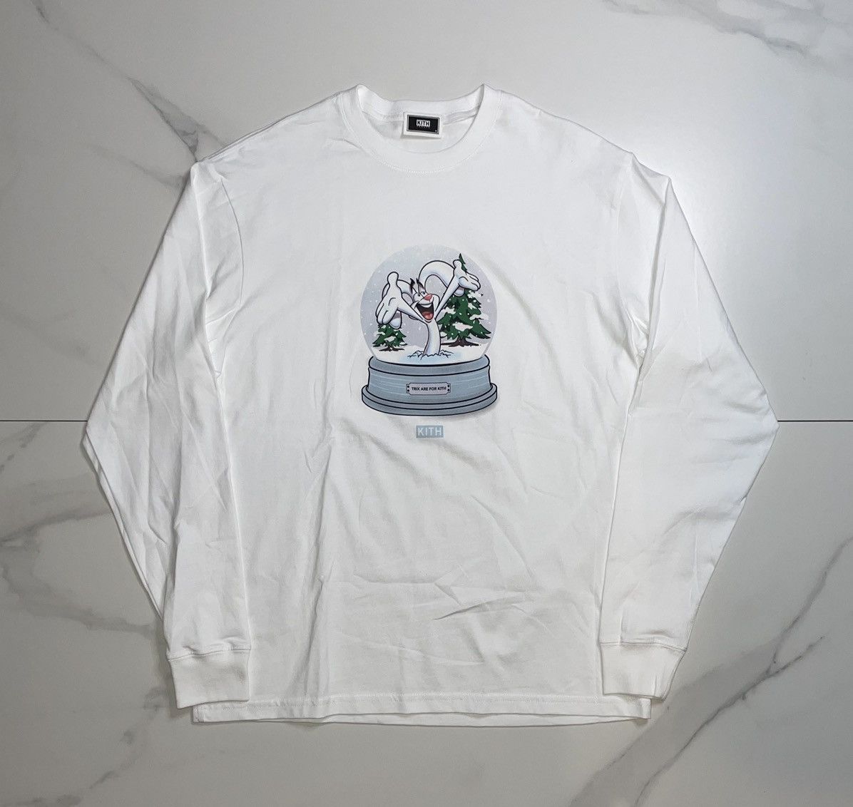 Kith Treats for Trix Snow Globe L/S Tee White FW21 Medium