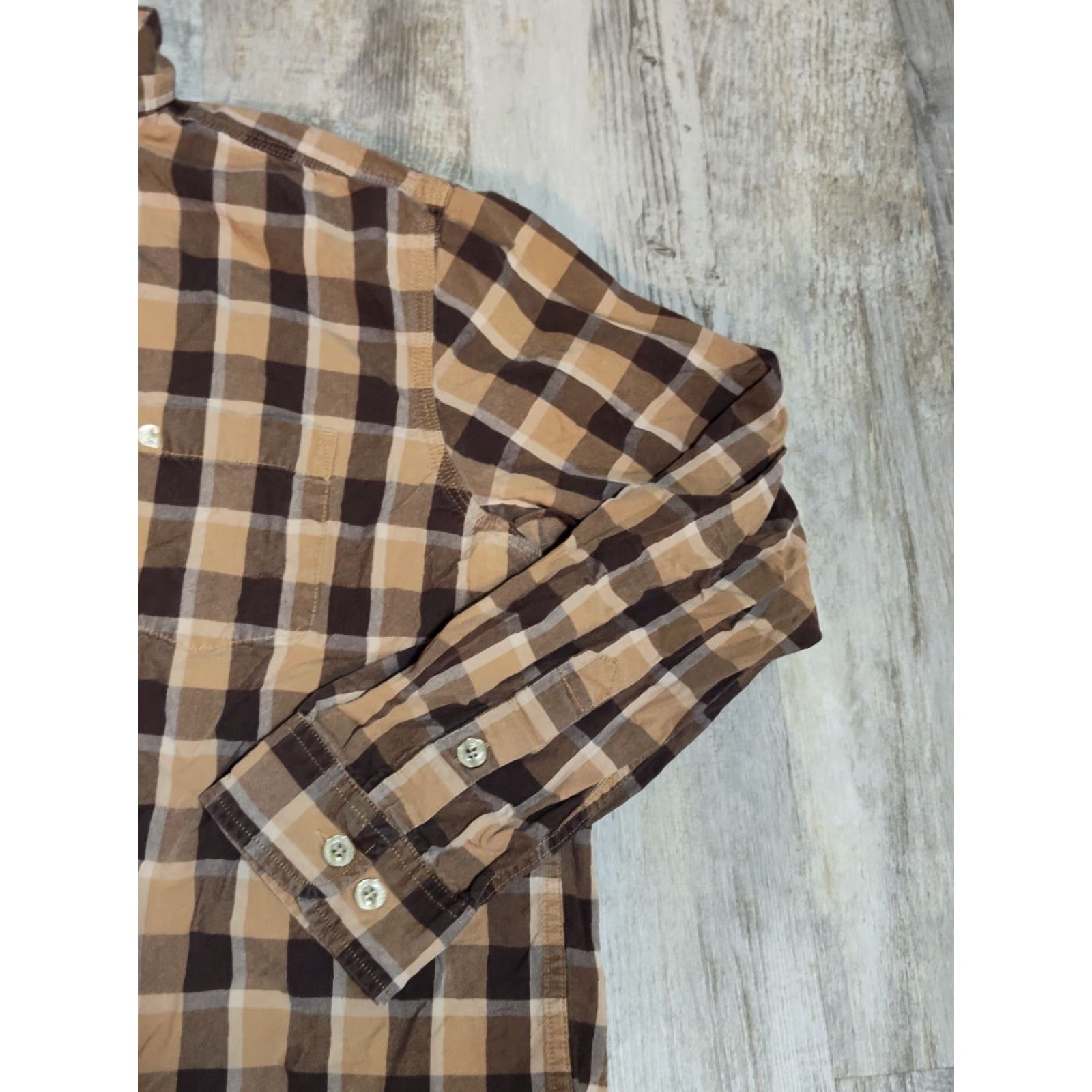 Carhartt VINTAGE Carhartt Shirt Flannel Long Sleeve Button-Up Brown Plaid 2XL Men Workwear Cotton Brown Tan Plaid 90s Outdoor Size US XXL / EU 58 / 5 - 5 Thumbnail