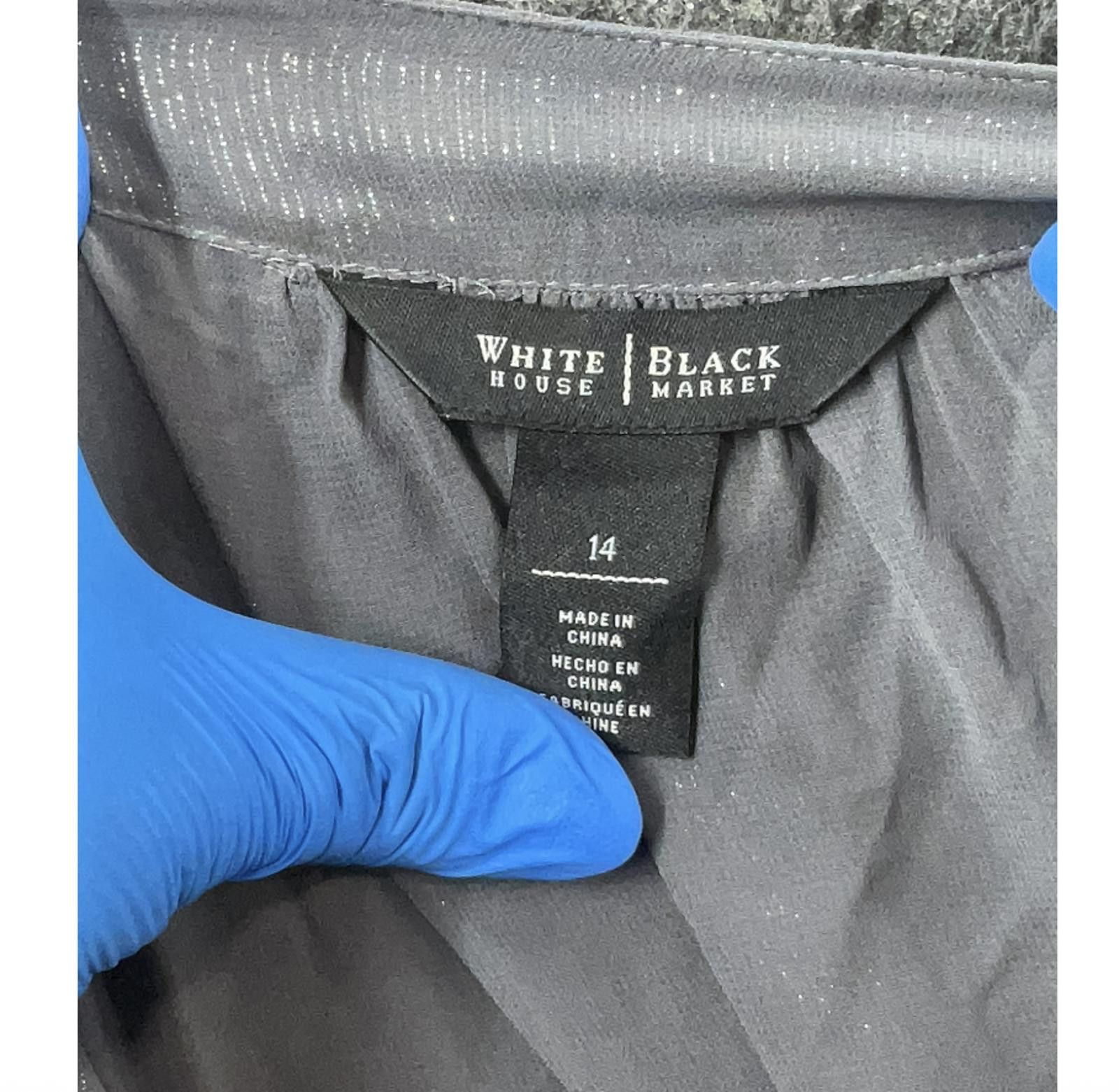 Other White House Black Market Size 14 Gray Long Sleeve Dress Size XL / US 12-14 / IT 48-50 - 3 Thumbnail