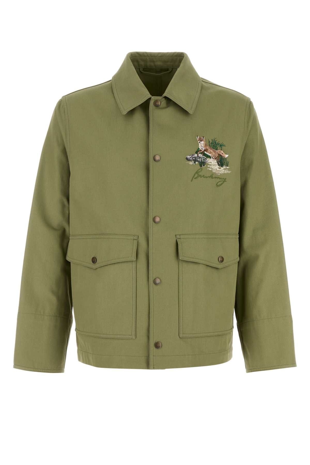 Burberry Green Cotton Jacket Size US L / EU 52-54 / 3 - 1 Thumbnail