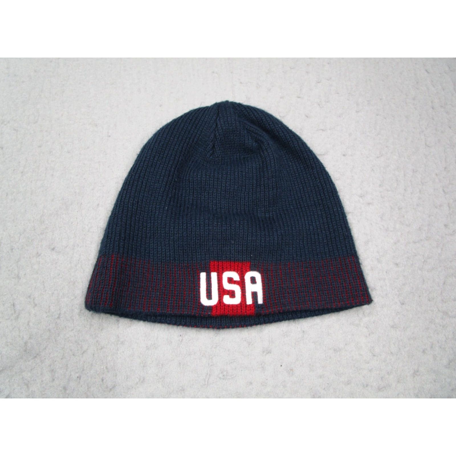 Nike Nike USA Soccer Beanie - Nike Hat - Adult One Size Blue Knit Acrylic Swoosh Embroidered Beanie Mens Winter Cap Size ONE SIZE - 2 Thumbnail