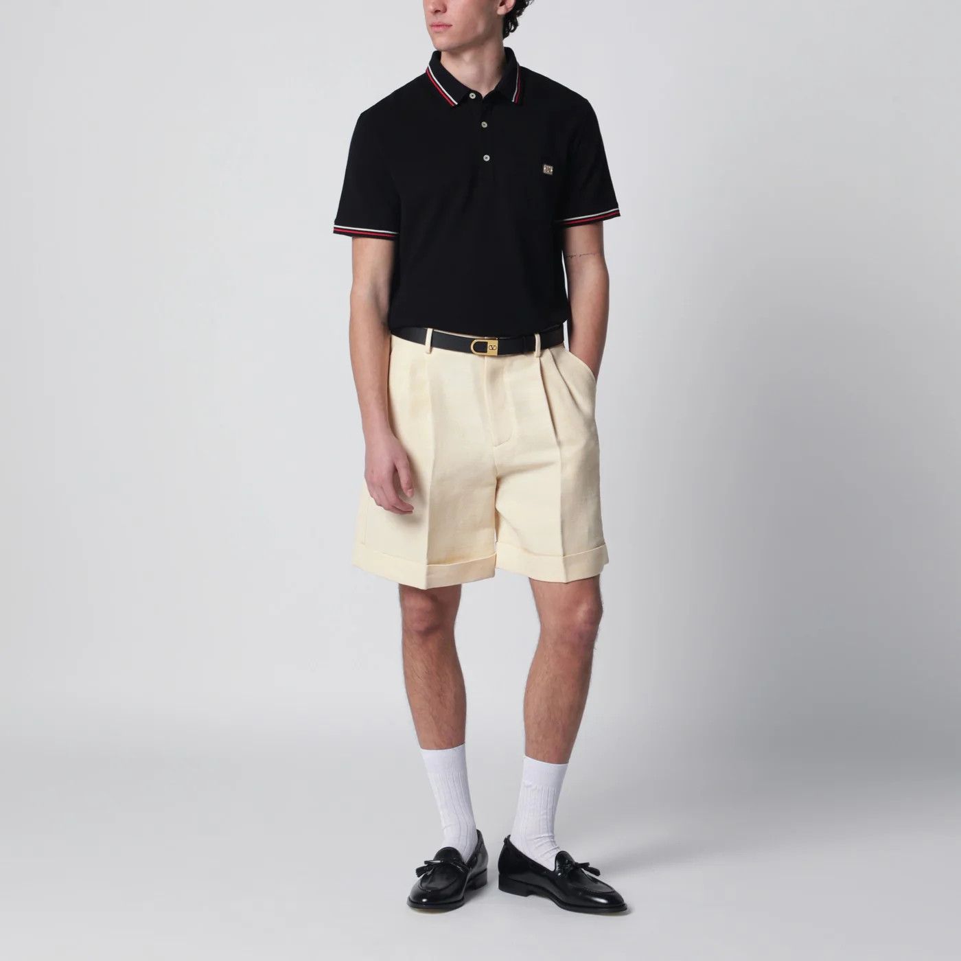 Valentino o1d2blof0326 Vlogo Signature Polo Shirt in Black Size US S / EU 44-46 / 1 - 2 Thumbnail