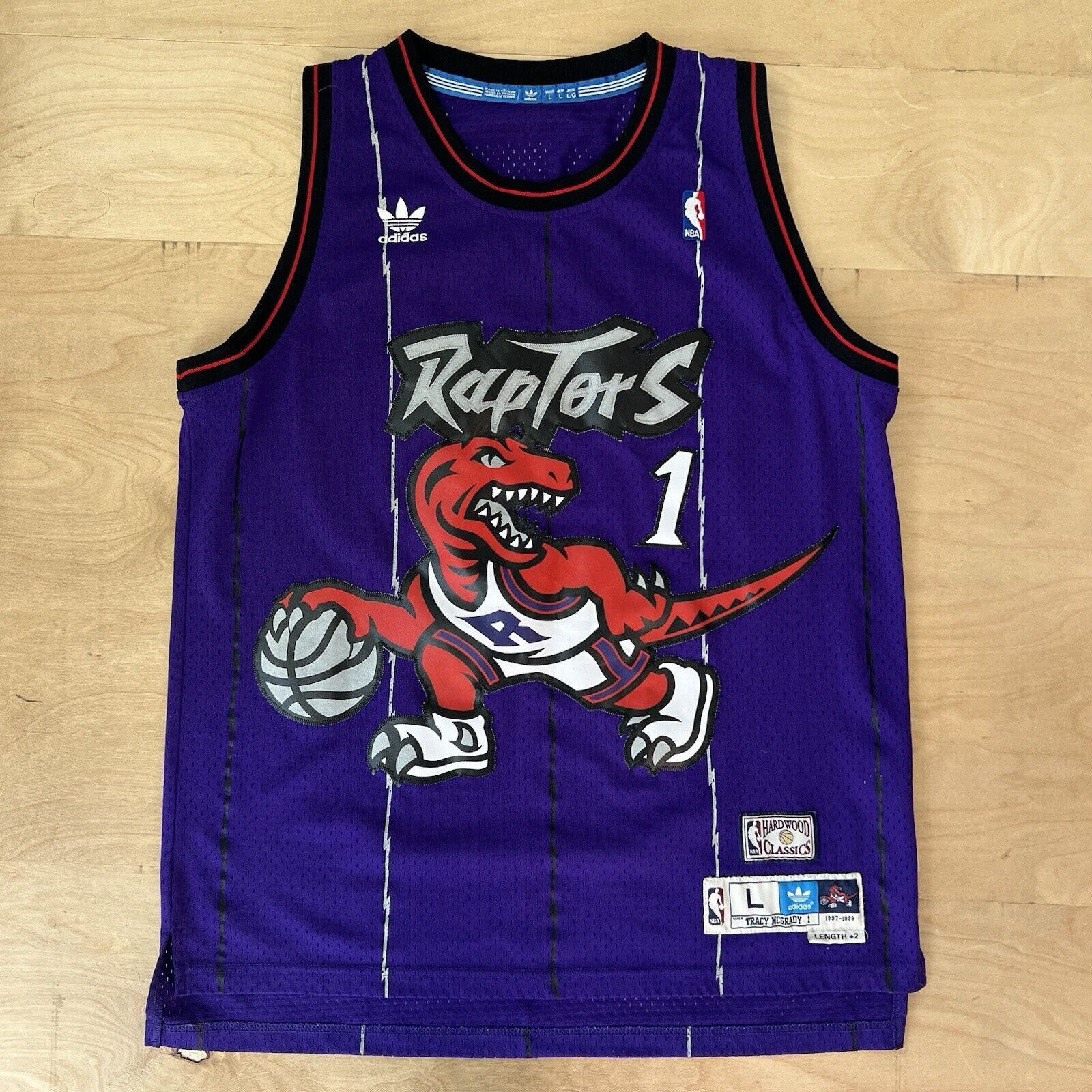 Adidas Tracy Mcgrady Toronto Raptors Jersey L Purple Adidas Size US L / EU 52-54 / 3 - 2 Thumbnail