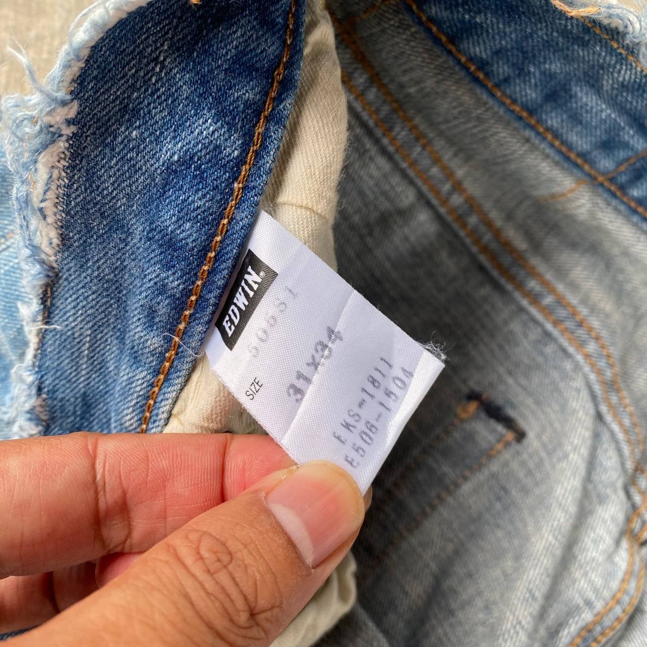 Edwin EDWIN Japan SELVEDGED REWORKED Distressed Shorts Frayed Hem Size US 30 / EU 46 - 14 Thumbnail