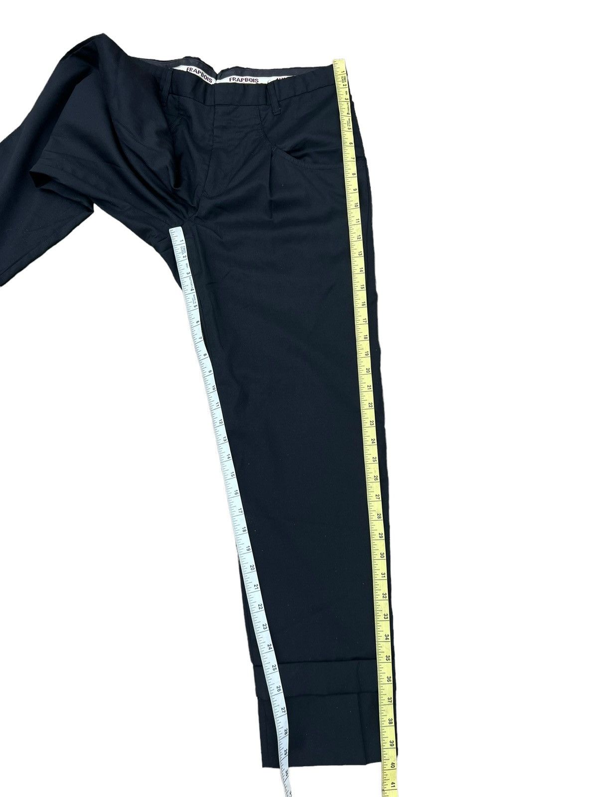 Frapbois × Issey Miyake Vintage Frapbois Japan Wool Unique Black Trouser Pant Size US 31 - 5 Thumbnail