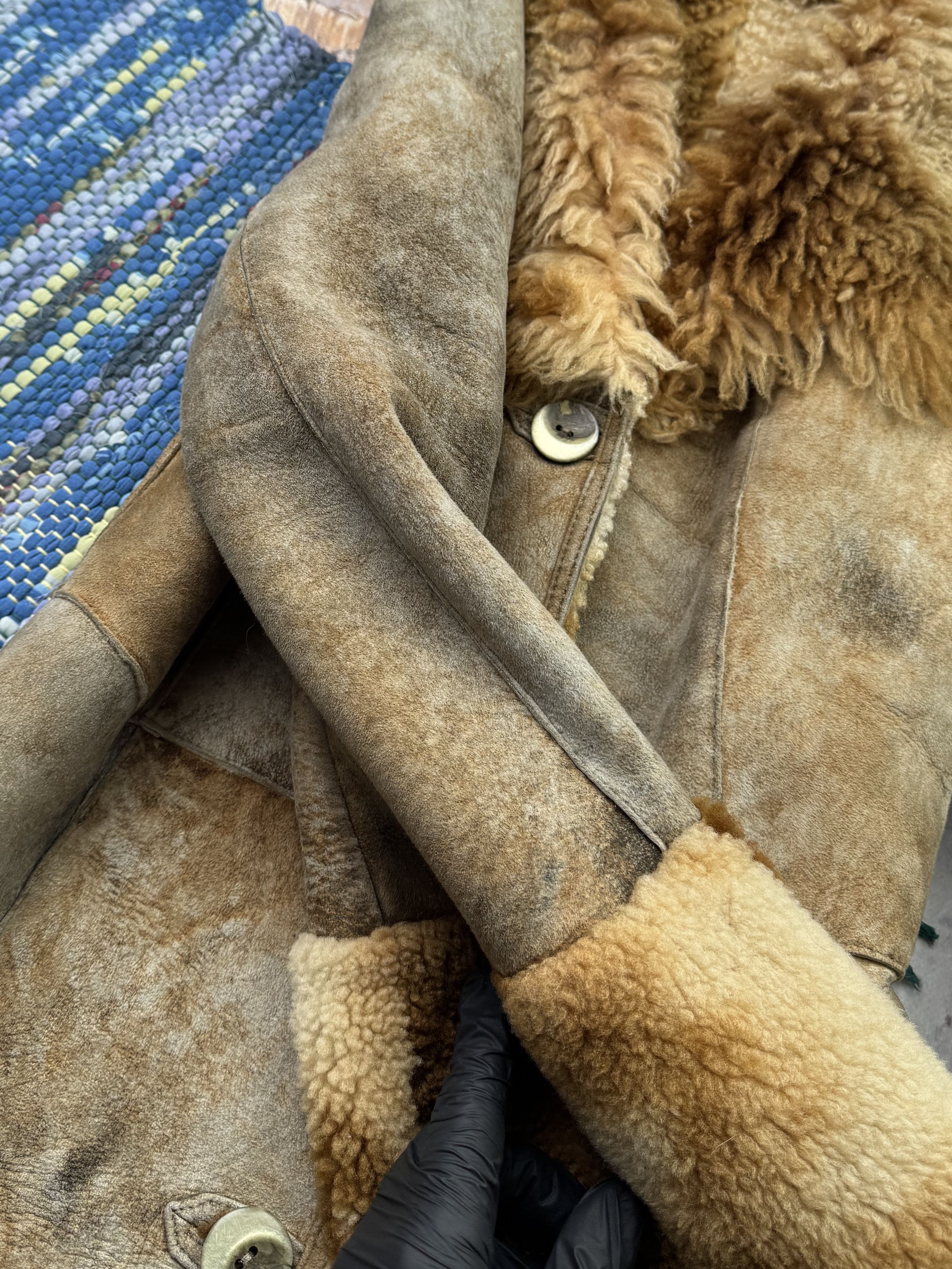 Vintage Vintage Real Sheepskin Faded Jacket A678D15(466) Size XS / US 0-2 / IT 36-38 - 10 Thumbnail