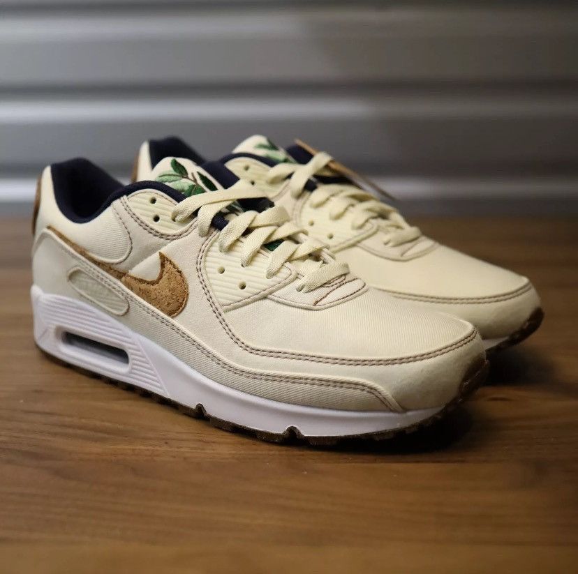 image of Nike Air Max 90 Cork Coconut Milk Shoes in White, Men's (Size 8.5)