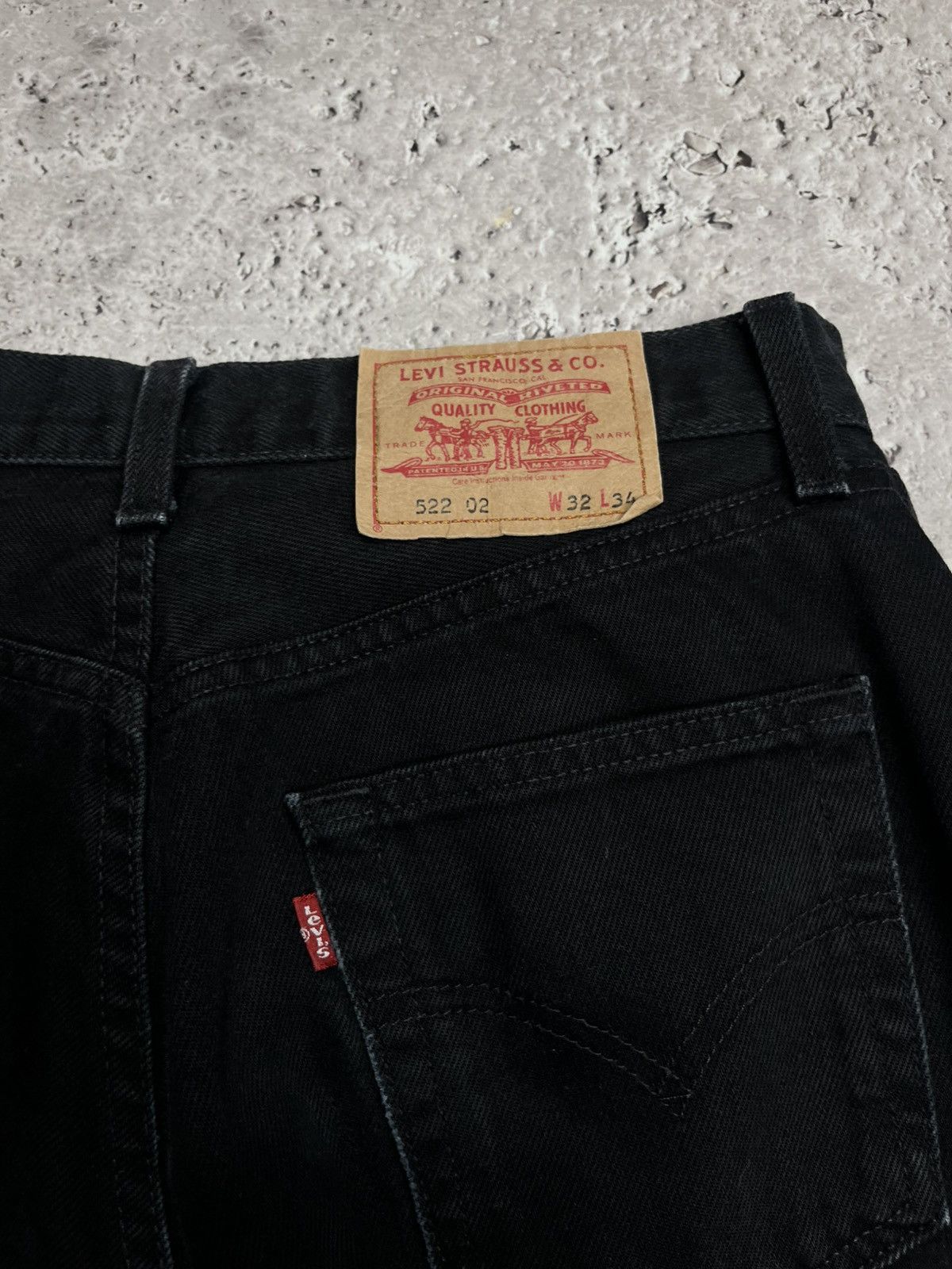 Levi's Levi’s 522 Black Jeans W32 L34 Straight Fit Made in Poland Size US 32 / EU 48 - 6 Thumbnail