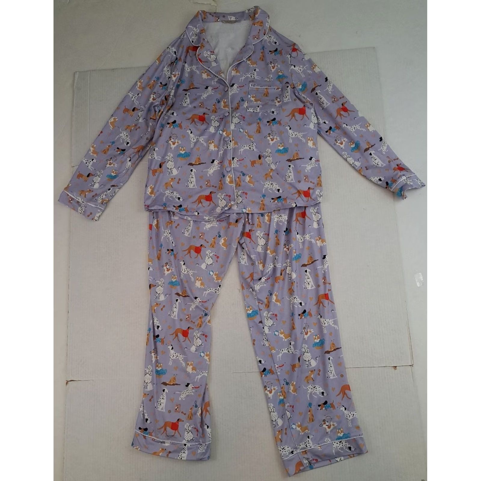 Vintage Vintage My Danielle Dog Print Long Sleeve Pajama Set - Large Size ONE SIZE - 2 Thumbnail
