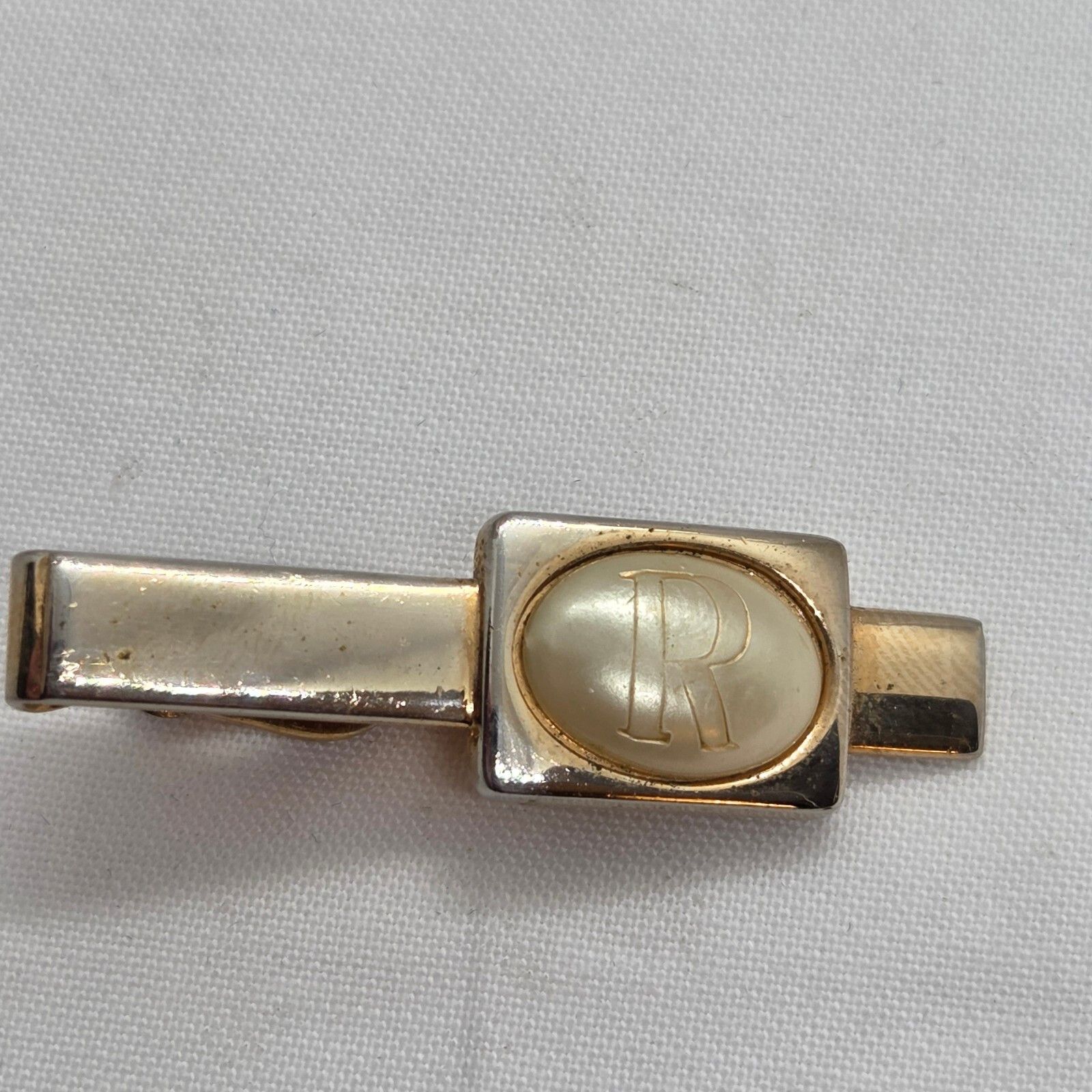 Vintage Swank Mop "R" Carved Tie Bar, Men's — image 5 of 6