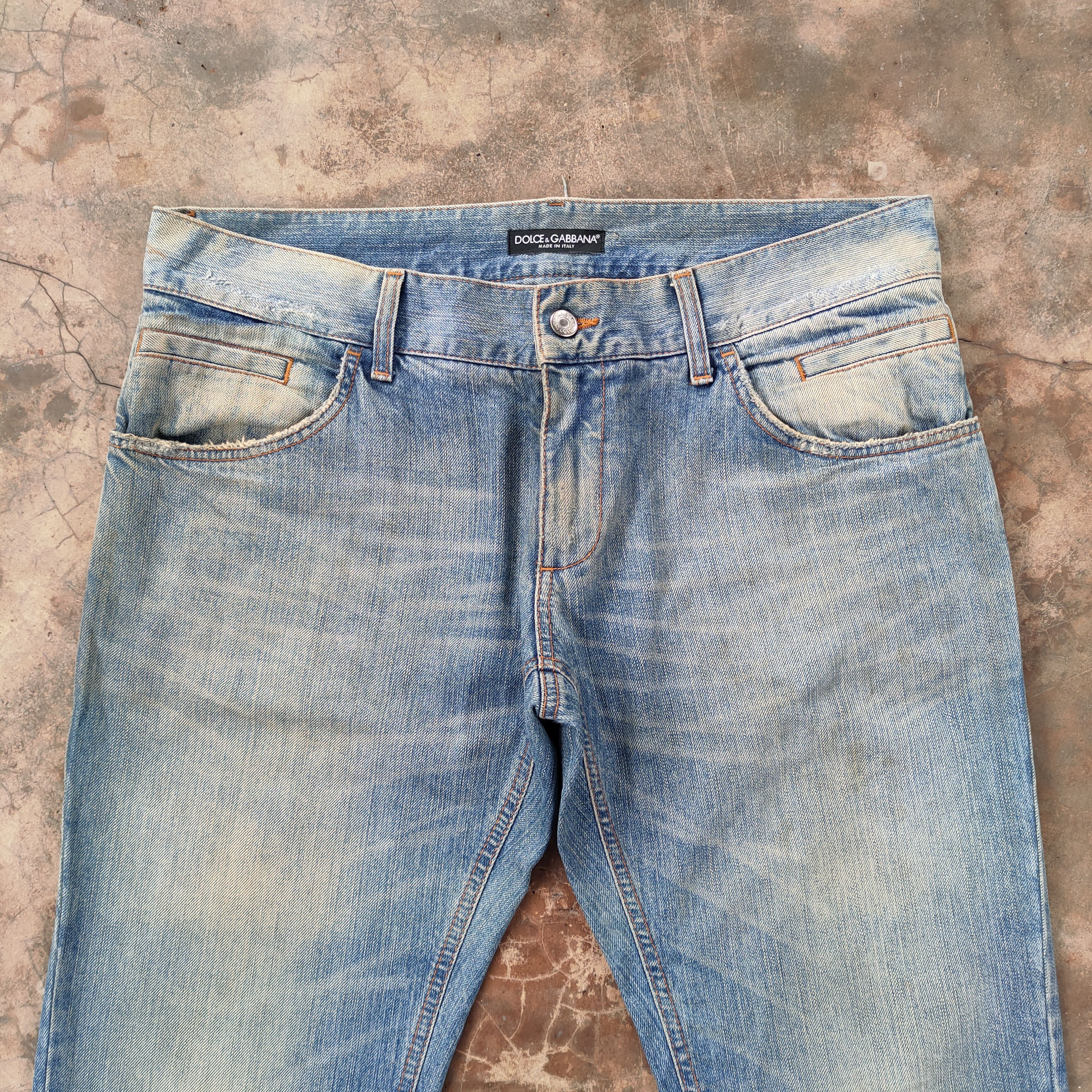 Dolce & Gabbana VINTAGE DOLCE & GABBANA RIPPED FADED DENIM JEANS PANTS Size US 37 - 4 Thumbnail