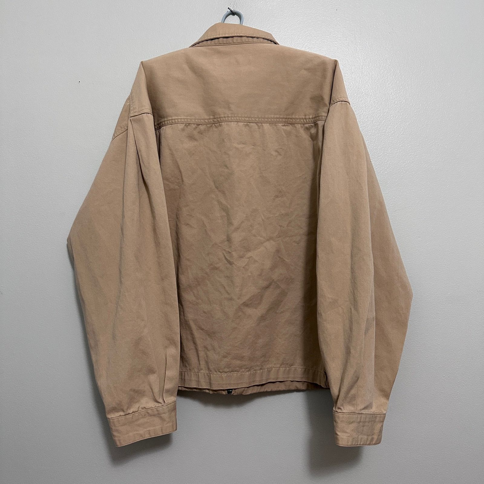 Perry Ellis Vintage 90s Perry Ellis tan windbreaker jacket size L Size US L / EU 52-54 / 3 - 3 Thumbnail