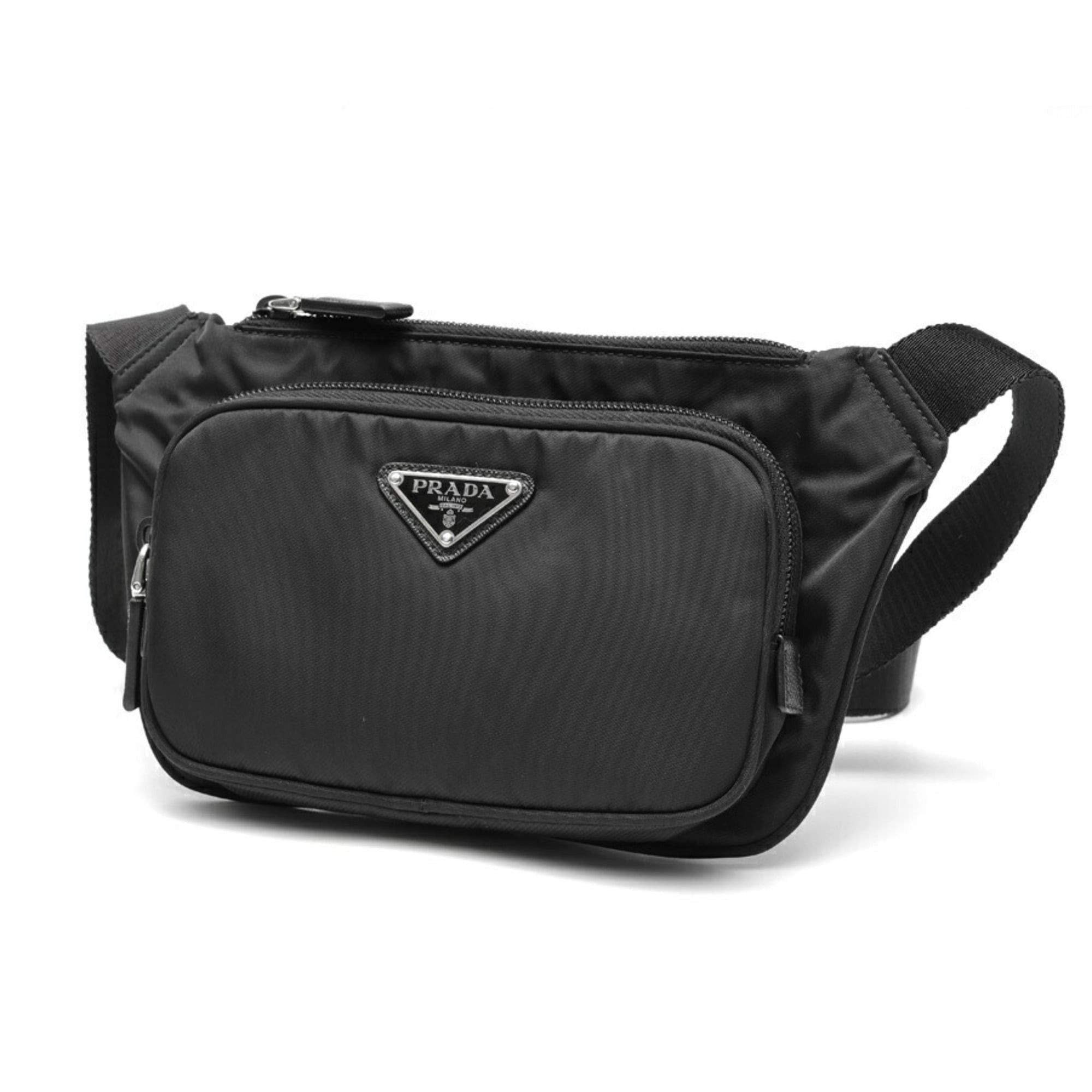 Prada Re-Nylon X Saffiano Leather Shoulder Bag Body 2Vh128 Nylon Black S-159993, Women's