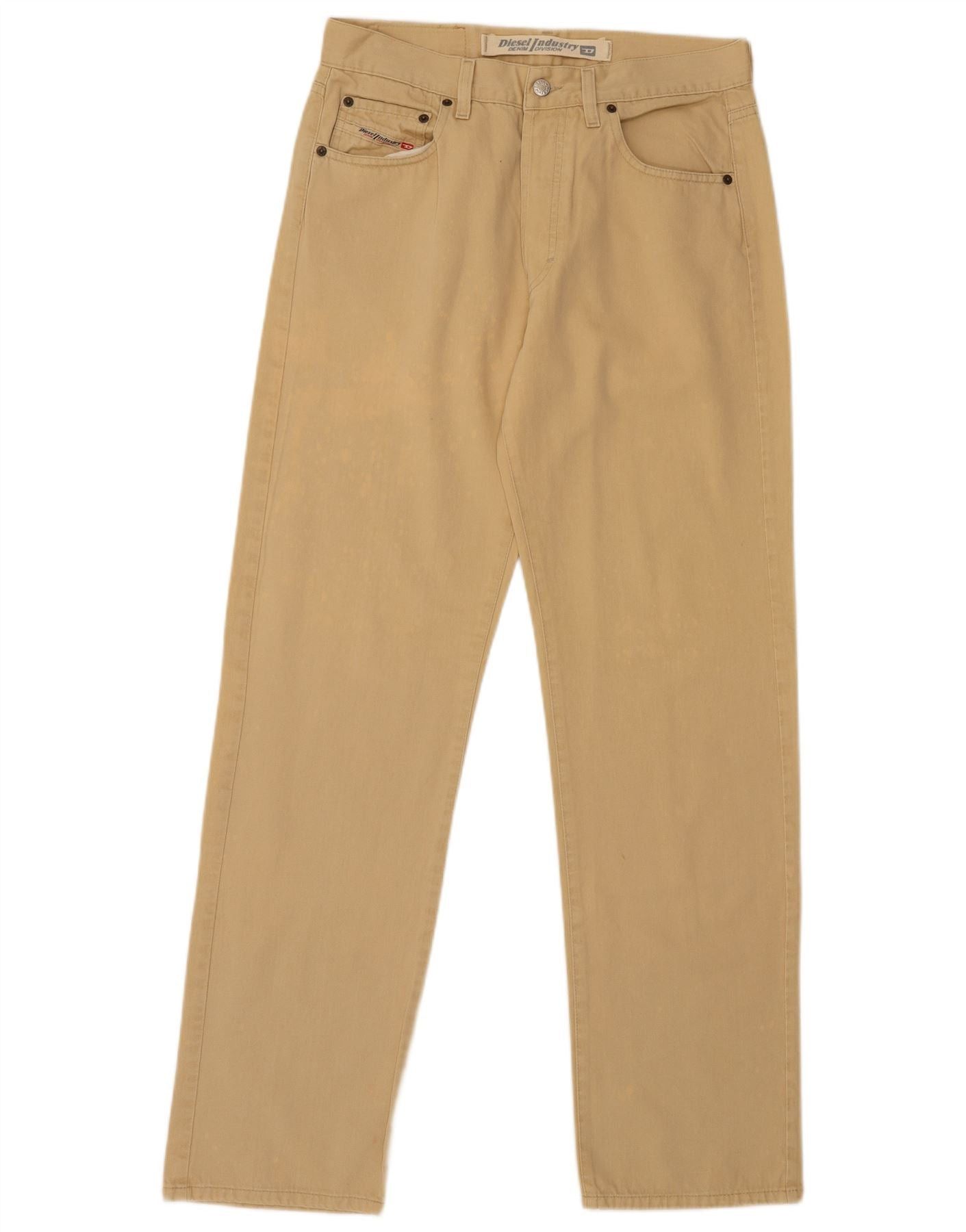 Diesel Womens Straight Casual Trousers W33 L33 Beige Cotton Size 24" / US 00 / IT 34 - 1 Thumbnail