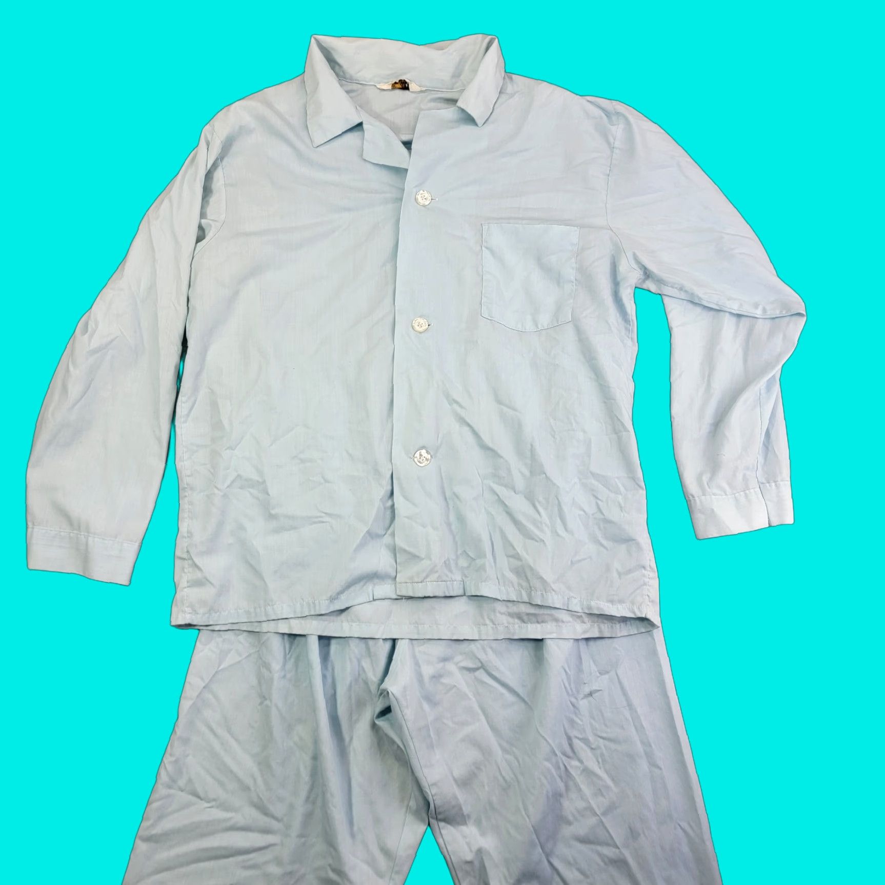 Vintage VINTAGE JC Penney Pajama Set Shirt 70s 80s Blue Large Men Sleepwear Pajamas JCP Adult L Size US L / EU 52-54 / 3 - 1 Thumbnail