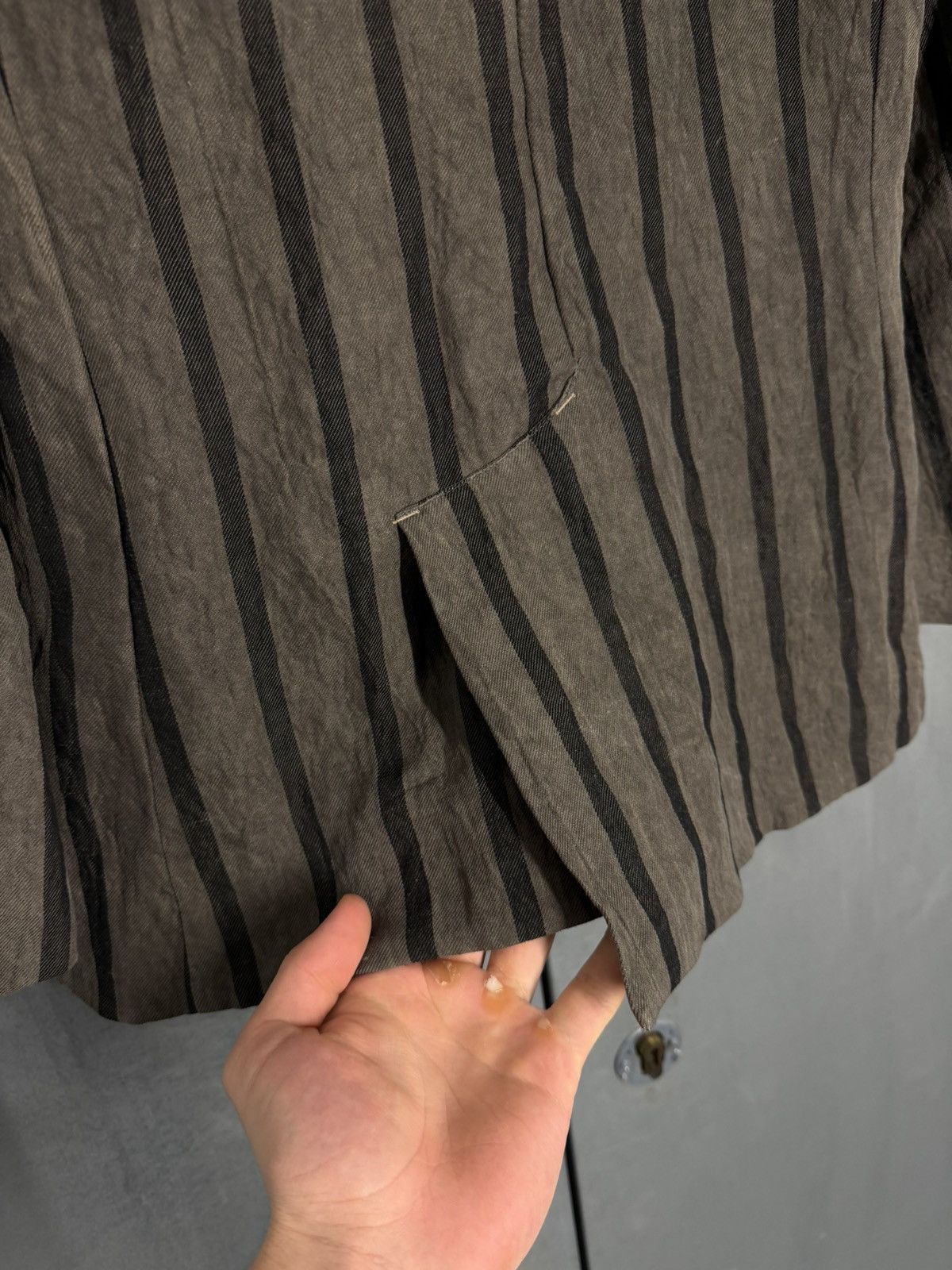 Nostra Santissima Nostra Santissima Hemp Striped Blazer Size US XS / EU 42 / 0 - 15 Thumbnail