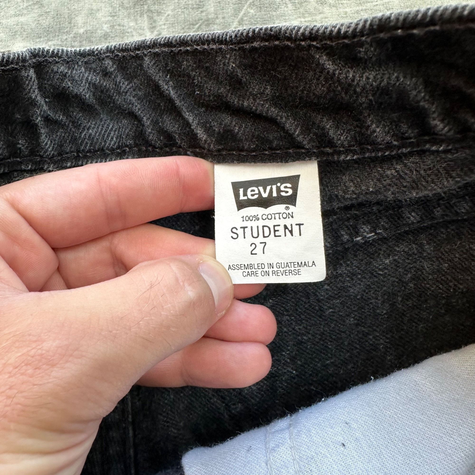 Levi's × Vintage Vintage Levi’s 560 Orange Tab Black Denim Jorts Shorts Size 26" / US 2 / IT 38 - 3 Thumbnail