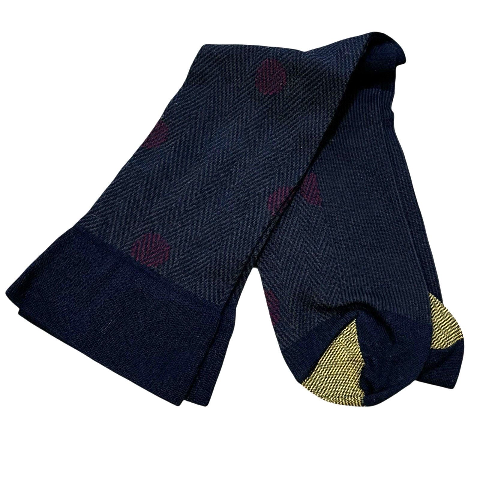 Other Vintage Gold Toe Herringbone/Dot Nylon Dress Socks NWOT Size ONE SIZE - 2 Thumbnail