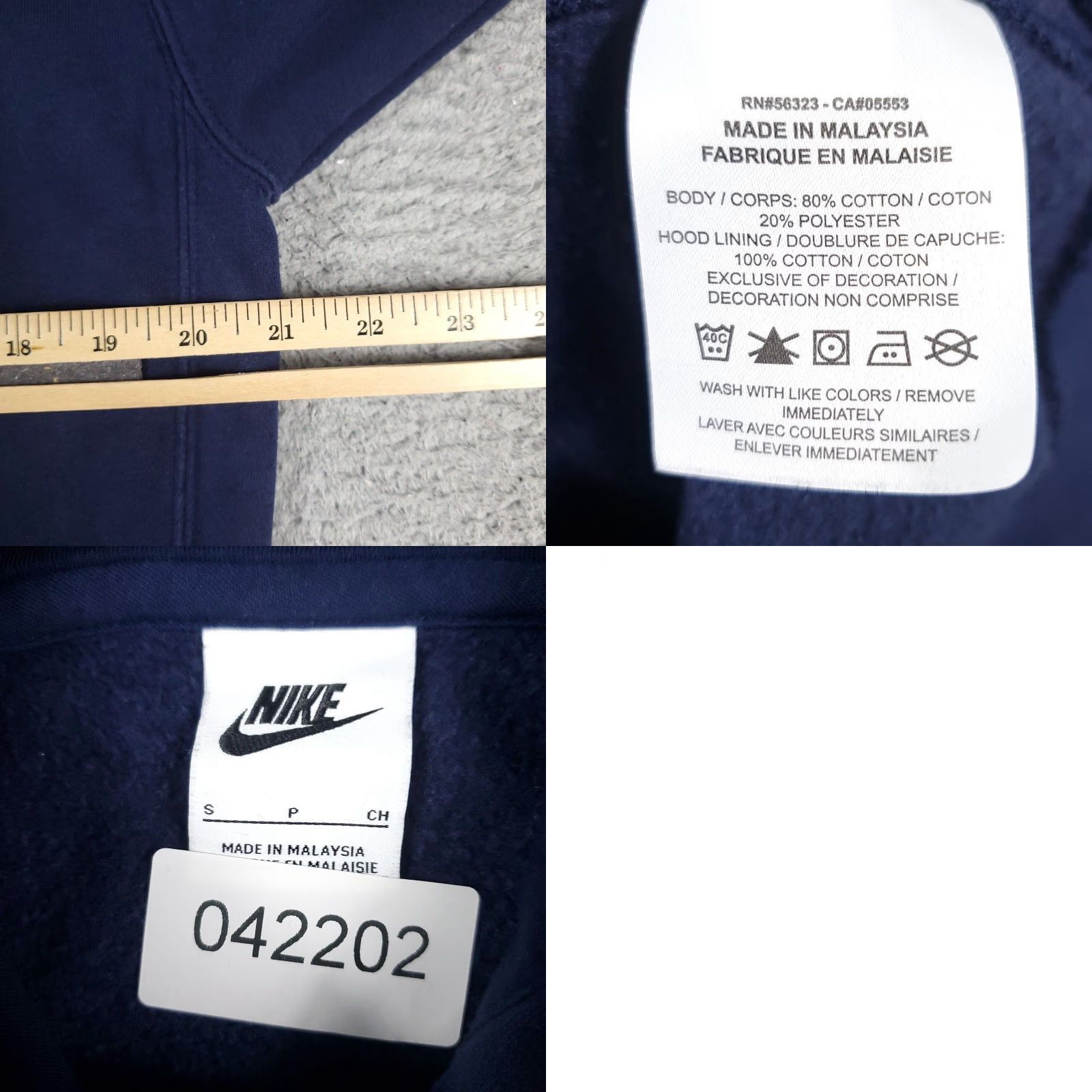 Nike Nike Hoodie Mens Small Blue Pullover Sportswear Adjustable Hoodie Size US S / EU 44-46 / 1 - 8 Thumbnail