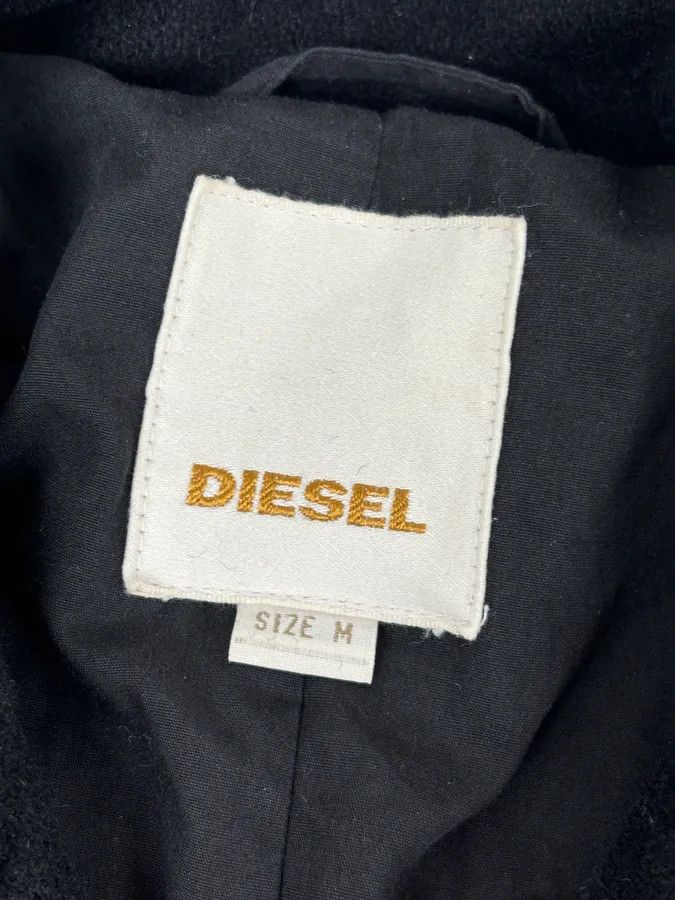 Diesel 2010s Diesel Black Buttoned Officer Wool Peacoat Size US M / EU 48-50 / 2 - 11 Thumbnail