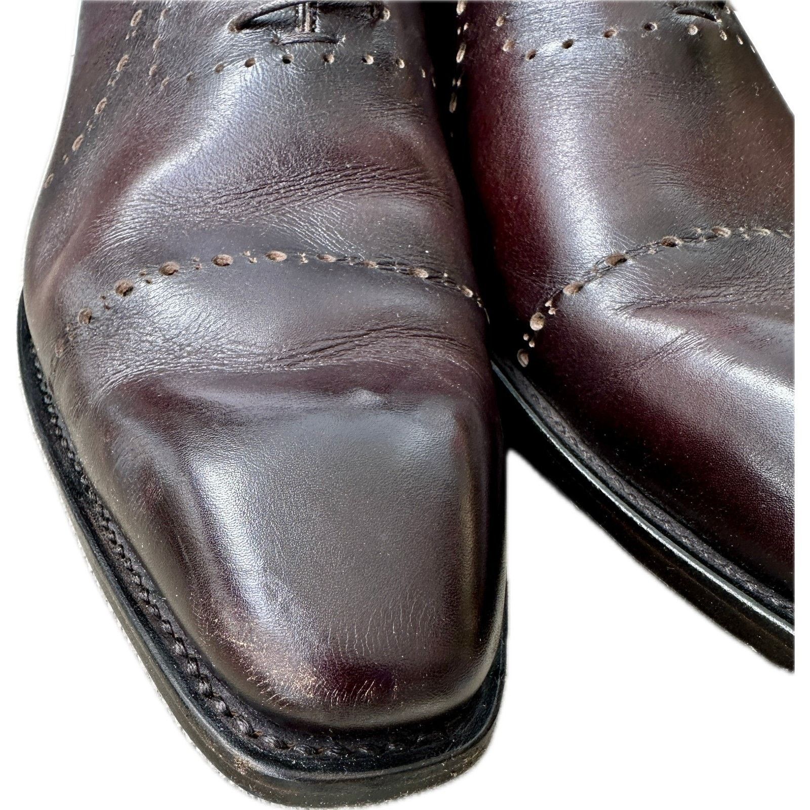 Ugo Cacciatori Ugo Vasare Italian Oxblood Oxford Brogues Size 13 w/ Box Size US 13 / EU 46 - 8 Thumbnail