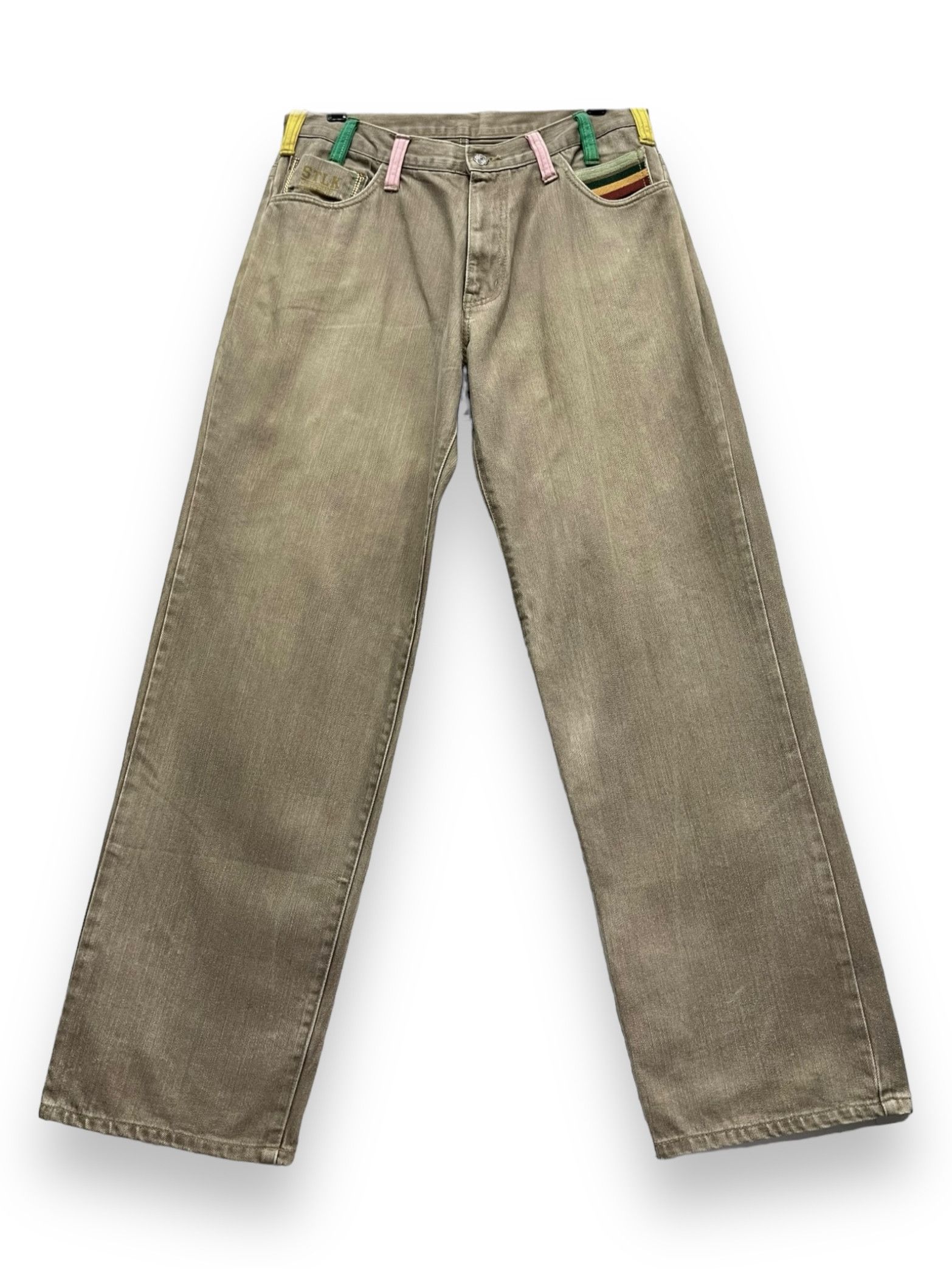 If Six Was Nine STLK NUMBER 9 Multi Pocket Pop Art Style Baggy Pants Size US 32 / EU 48 - 4 Thumbnail