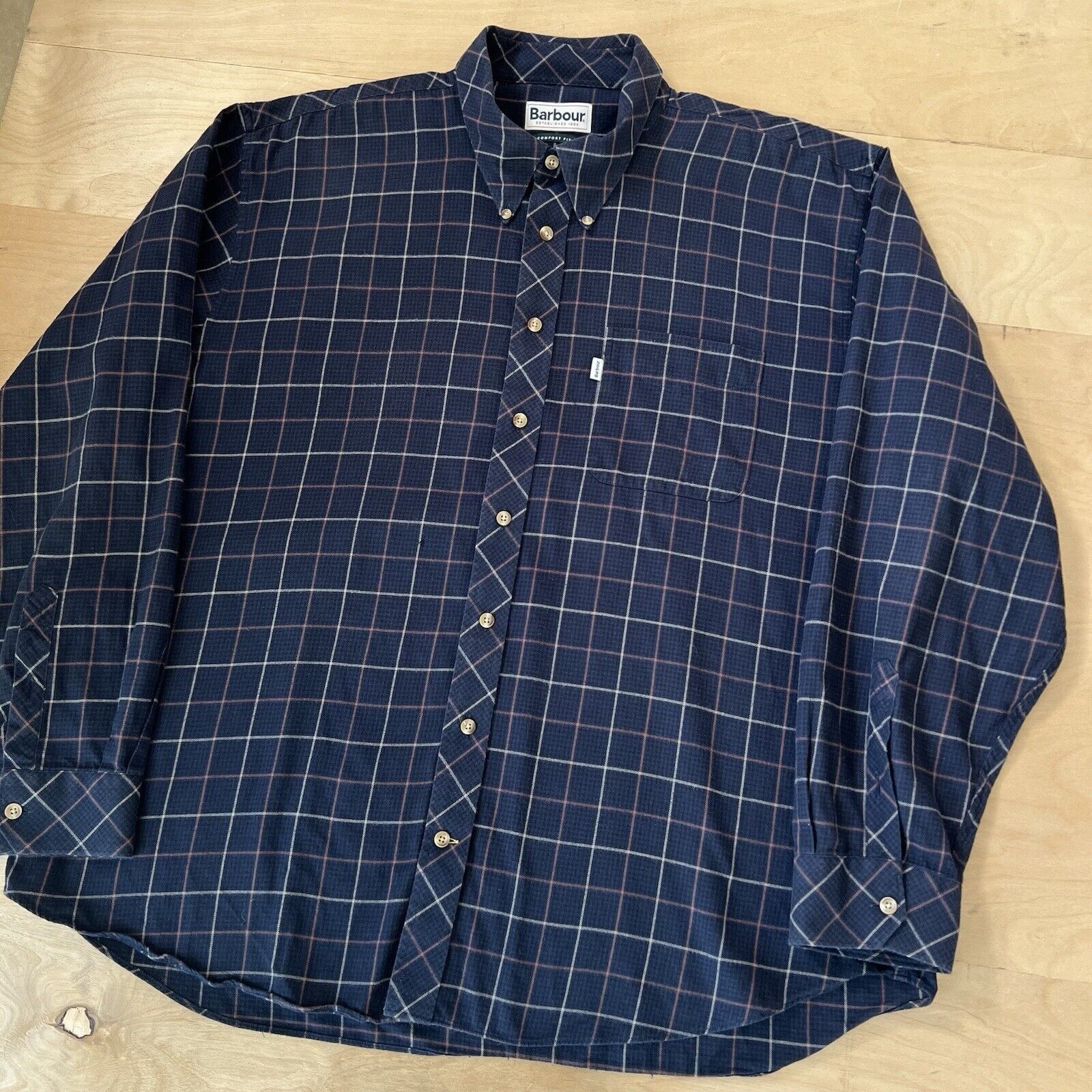Barbour Barbour Comfort Fit Shirt XL Navy Casual Button Up Size US XL / EU 56 / 4 - 10 Thumbnail