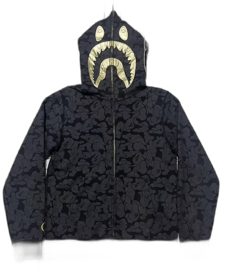 Bape BAPE Black Gold Shark Hoodie L Size Size US L / EU 52-54 / 3 - 1 Thumbnail