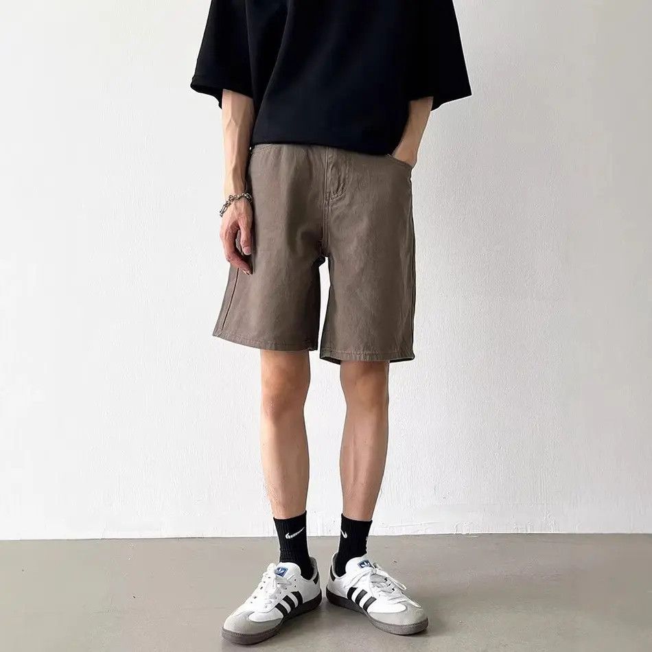 Japanese Brand × Jean Retro loose straight brown denim shorts Size US 32 / EU 48 - 2 Thumbnail