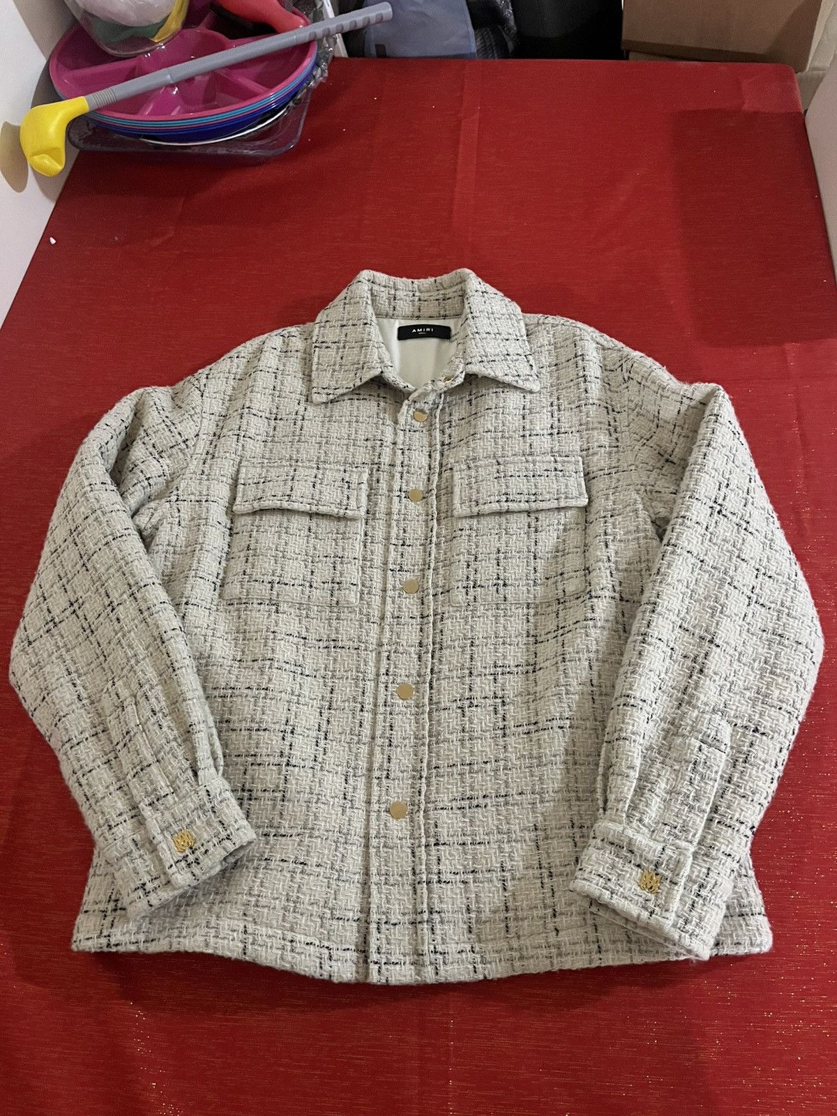 Amiri Amiri Fleck Tweed Padded Overshirt Sz S Size US S / EU 44-46 / 1 - 15 Thumbnail
