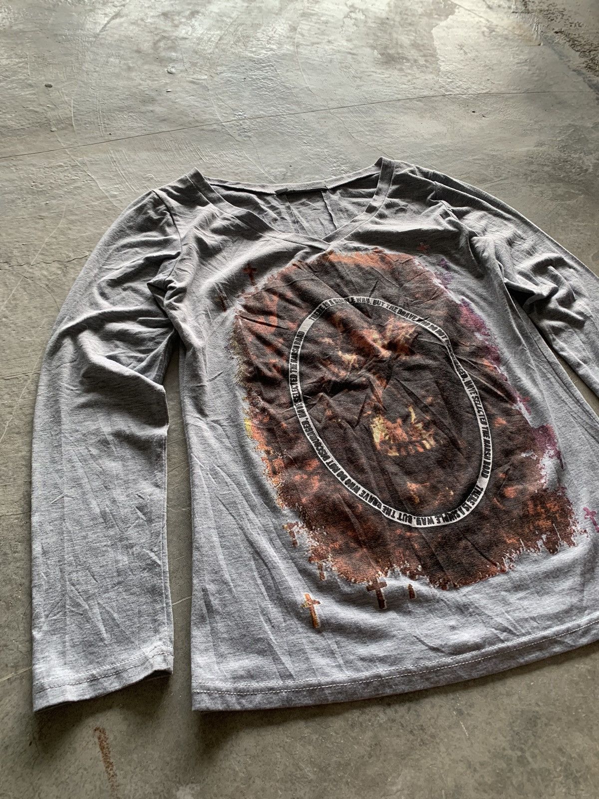 20471120 × Hysteric Glamour × Le Grande Bleu (L.G.B.) ifsixwasnine inspired skull design back poem cross pattern Size US S / EU 44-46 / 1 - 10 Thumbnail