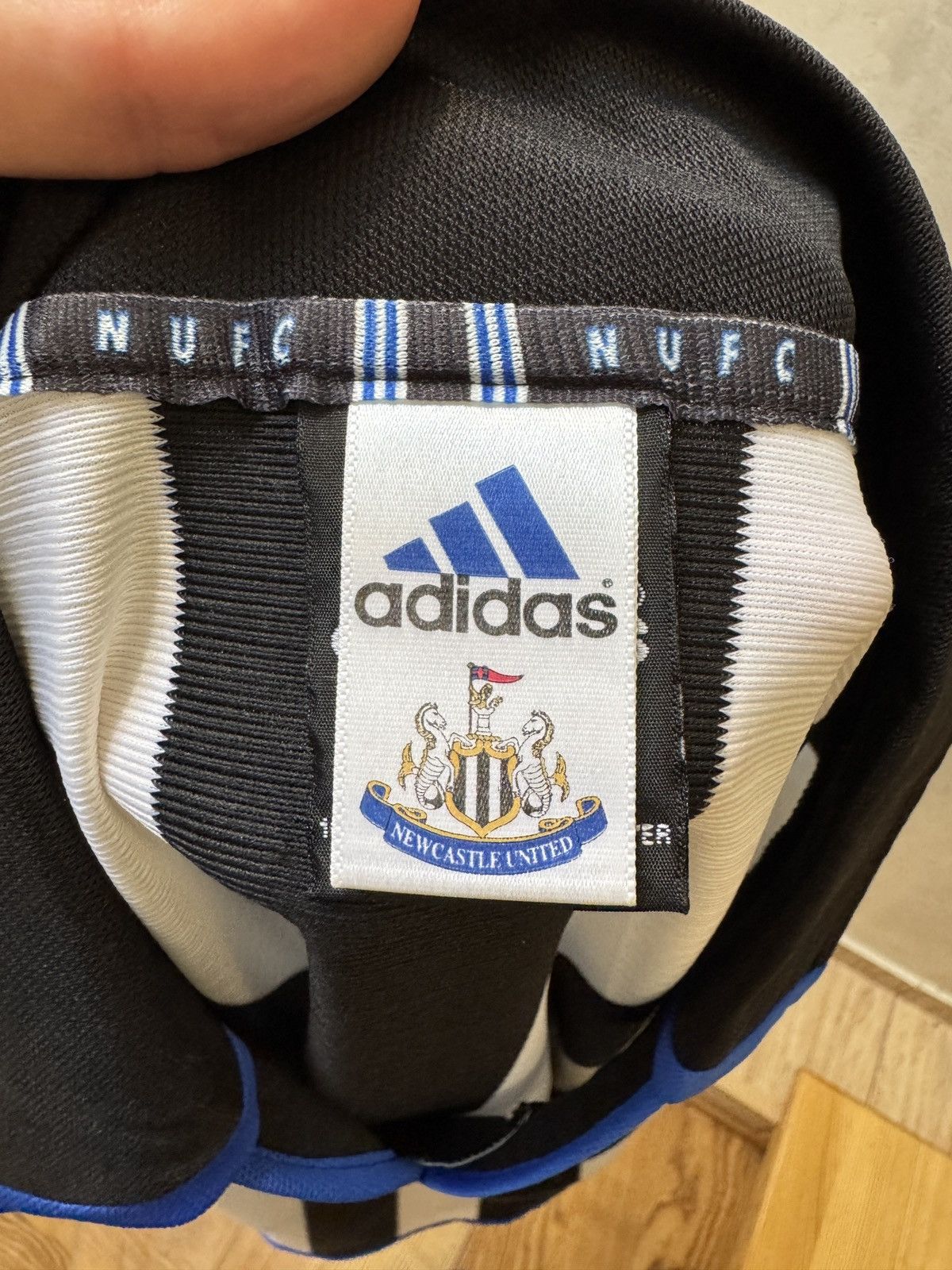 Adidas × Vintage Newcastle United Adidas 1999 Home Football Shirt Blokecore Size US L / EU 52-54 / 3 - 7 Thumbnail