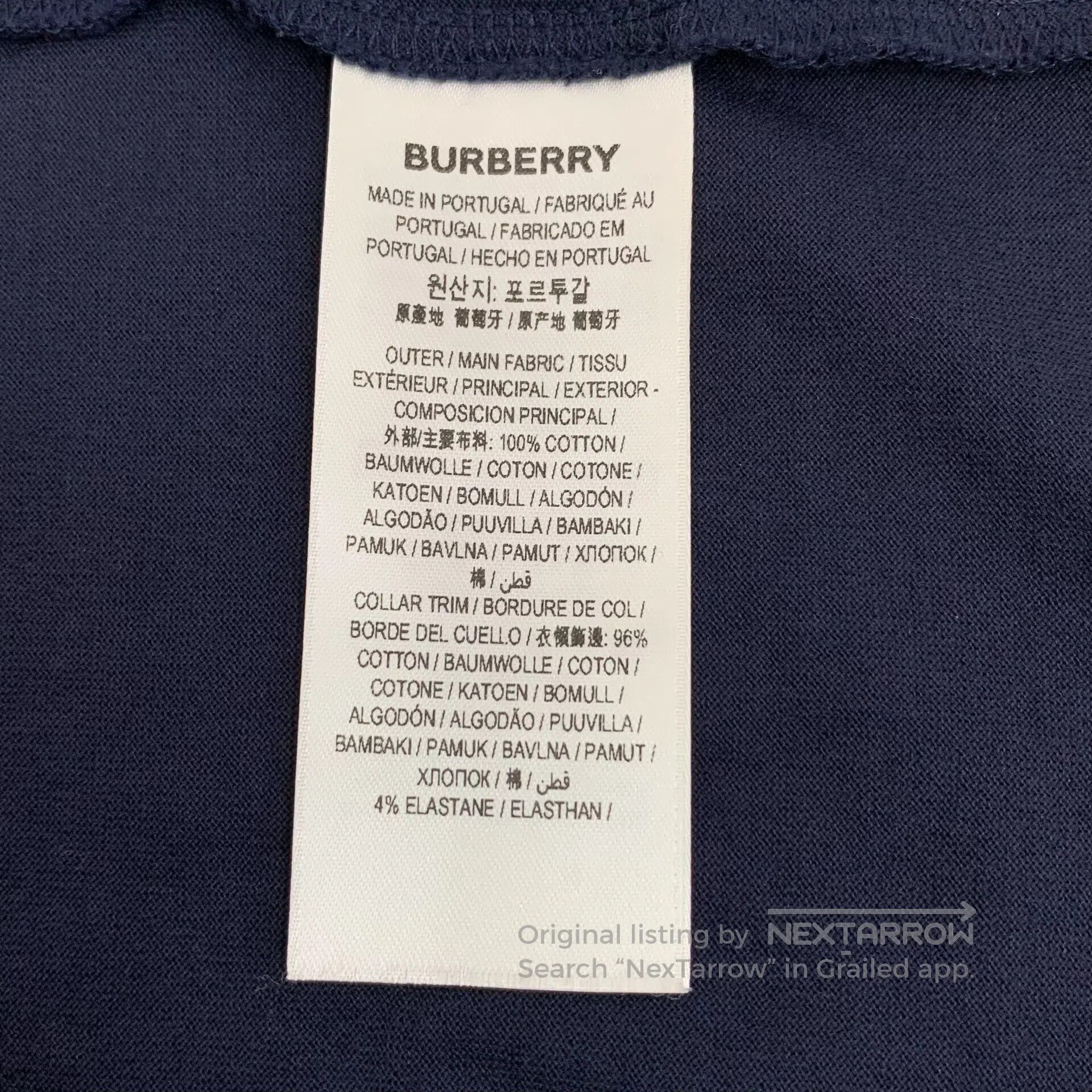 Burberry Burberry Dark blue patchwork cotton round neck short sleev Size US M / EU 48-50 / 2 - 7 Thumbnail