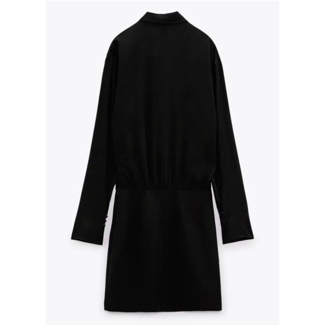 Zara ZARA Tied Mini Dress Black size M Size M / US 6-8 / IT 42-44 - 14 Thumbnail