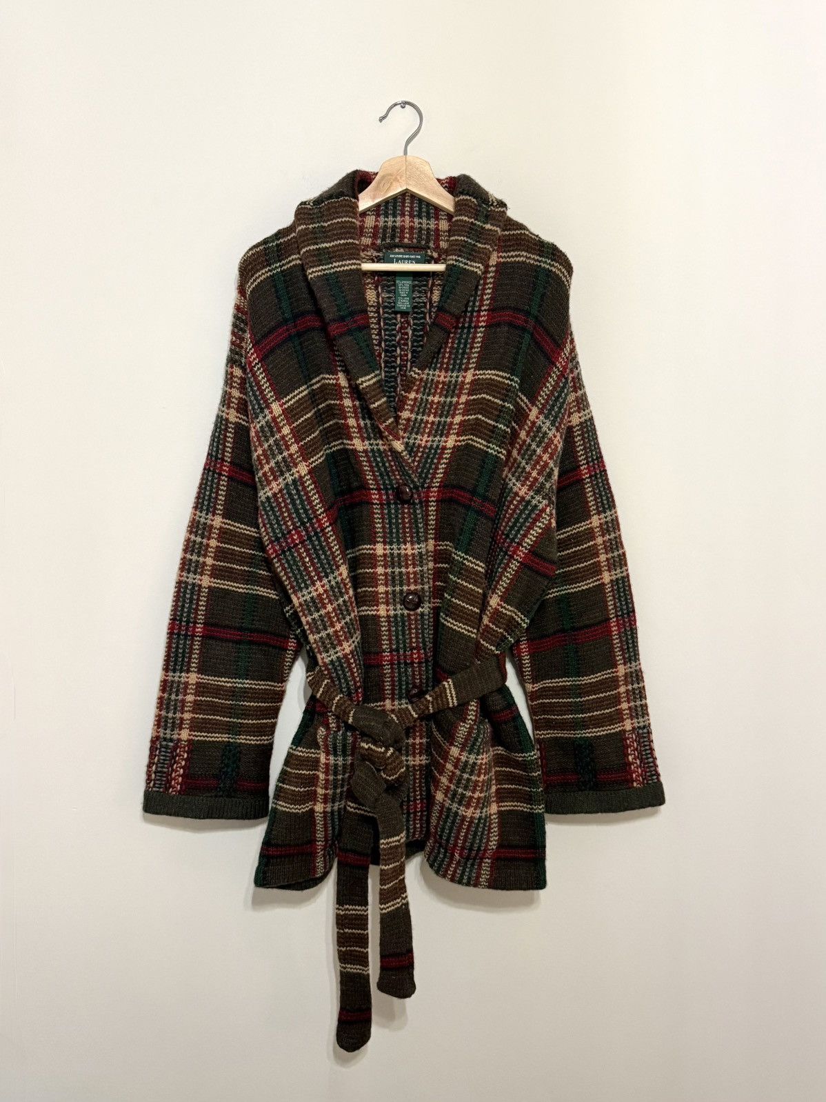 Ralph Lauren Vintage Lauren Ralph Lauren Lambswool Knit Cardigan Sweater Size US M / EU 48-50 / 2 - 1 Thumbnail