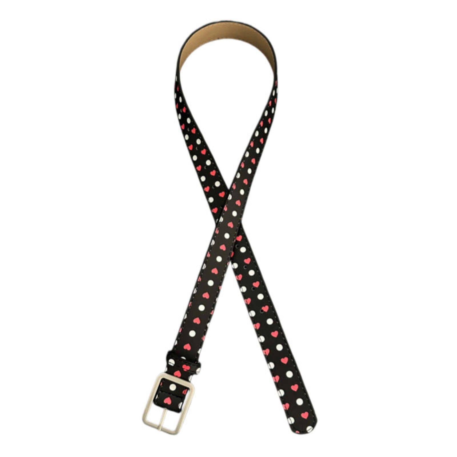 Other Polka Dot Heart Print Belt | Red White Y2K Sweet Street Size ONE SIZE - 5 Thumbnail