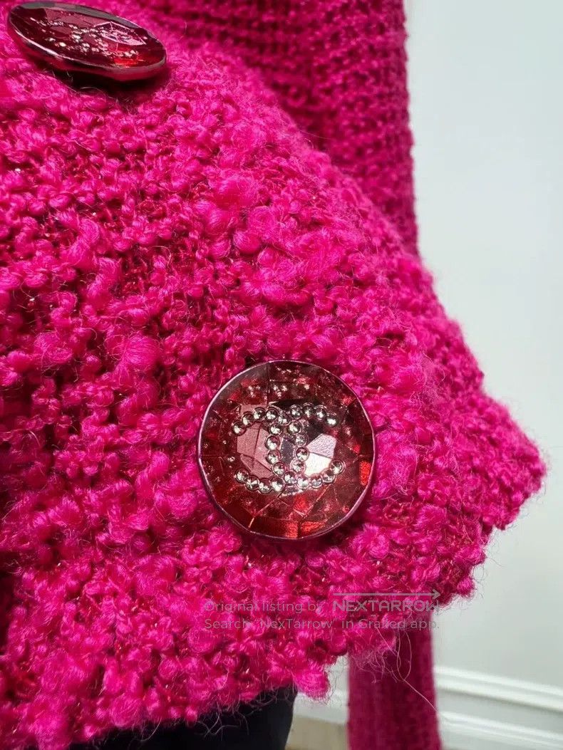 Chanel Chanel Rose-red diamond-buttoned short coat Size XS / US 0-2 / IT 36-38 - 5 Thumbnail