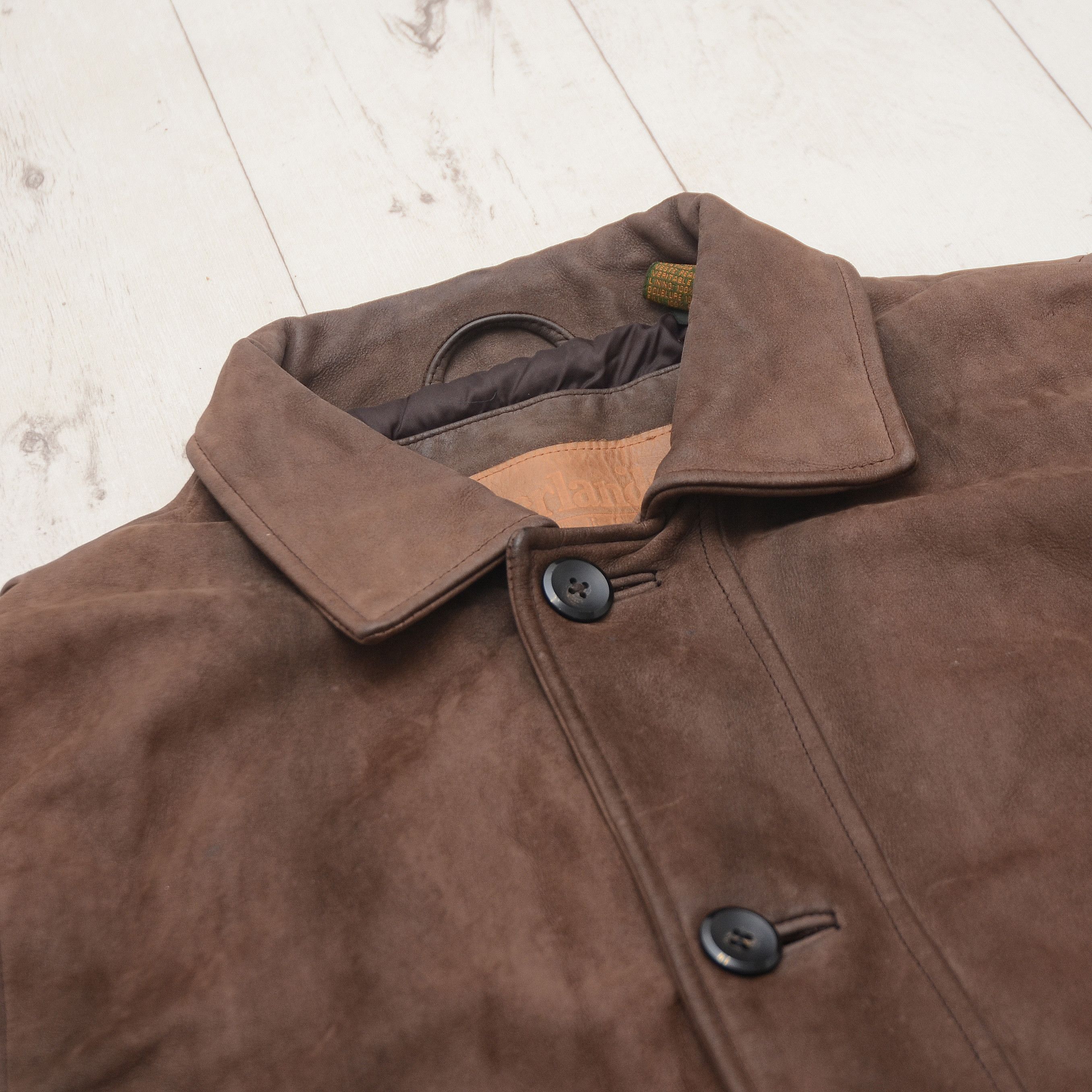 Timberland Vintage Y2K 2001 Timberland Brown Purple Leather Jacket S Size US S / EU 44-46 / 1 - 7 Thumbnail