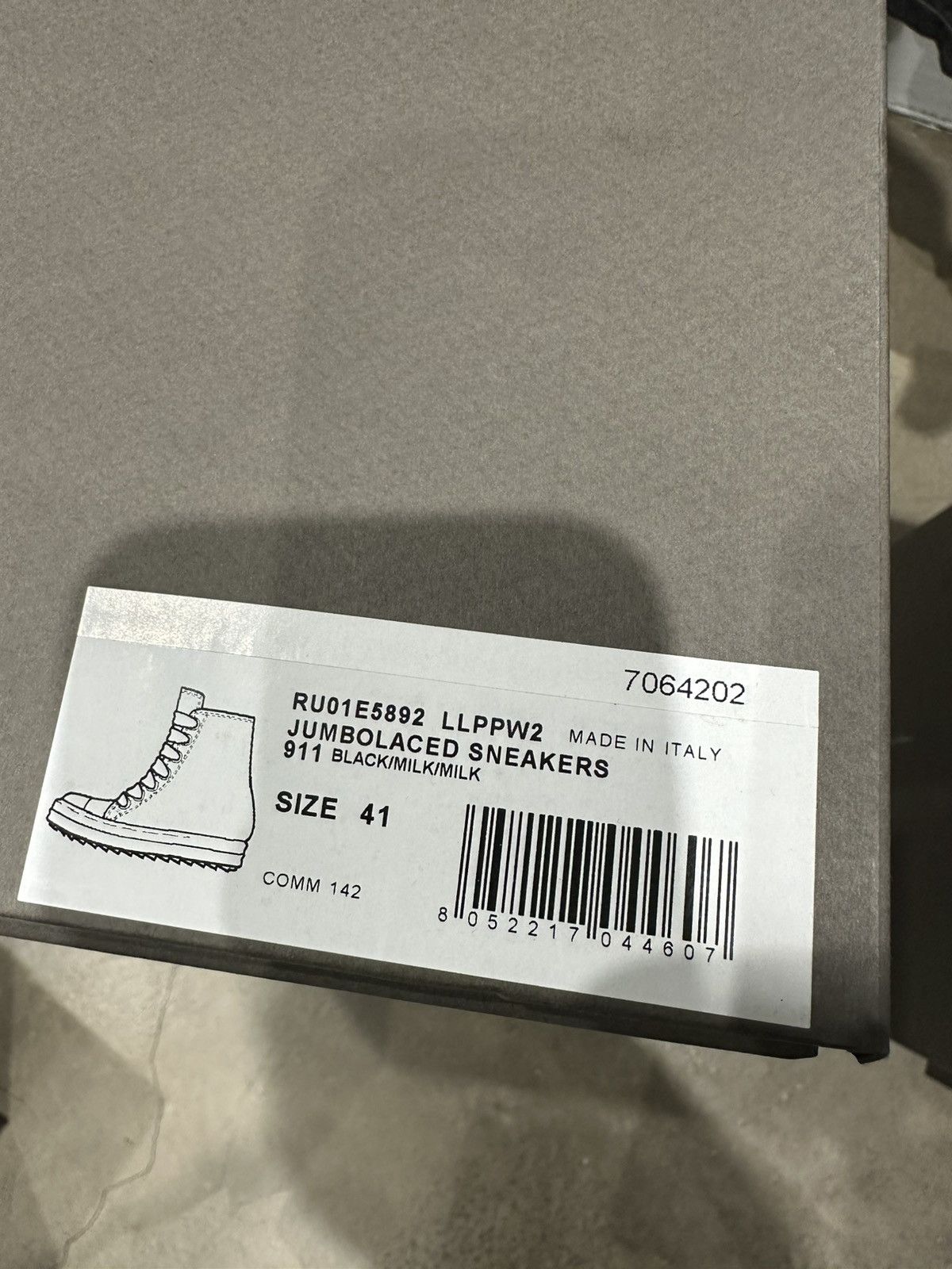 Rick Owens RICK OWENS - Jumbo High Black Milk Size US 8 / EU 41 - 8 Thumbnail