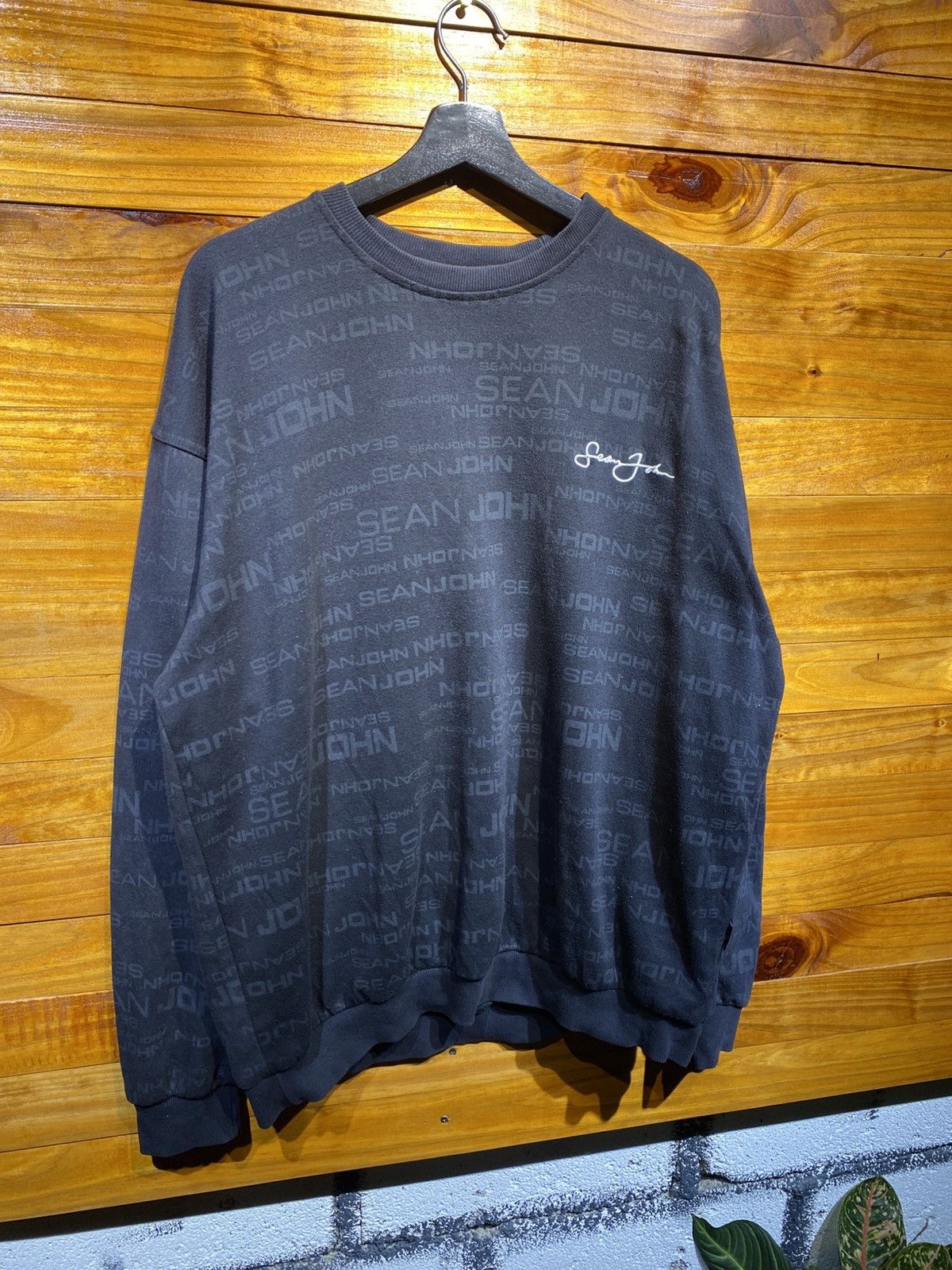 Sean John Vintage Sean John Sweatshirt Black Crewneck Made in Korea Size US XXL / EU 58 / 5 - 5 Thumbnail