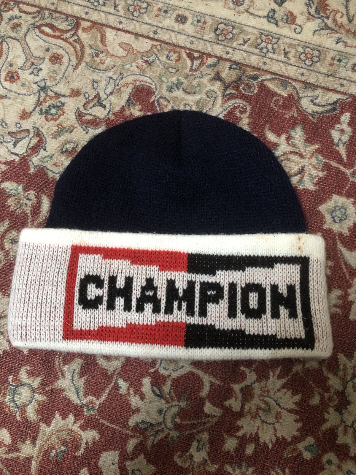 Champion × Vintage Rare vintage spark plug logo champion beanie/hat Size ONE SIZE - 6 Thumbnail