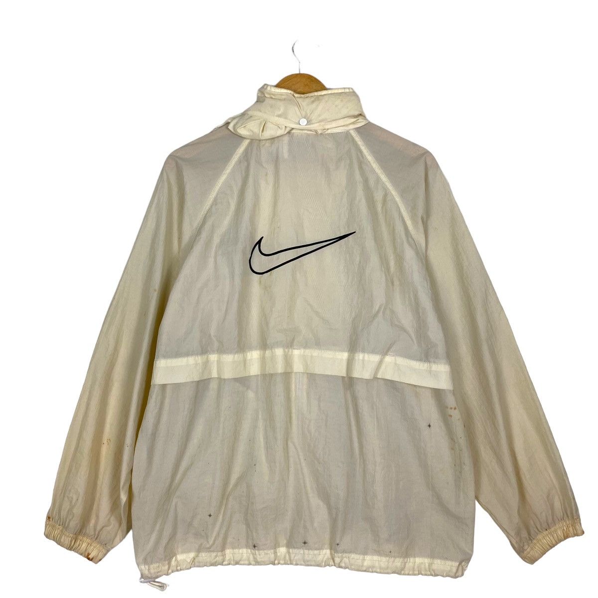 Japanese Brand Vintage 90s Nike Big Swoosh Light Zipper Jacket Size US M / EU 48-50 / 2 - 10 Thumbnail
