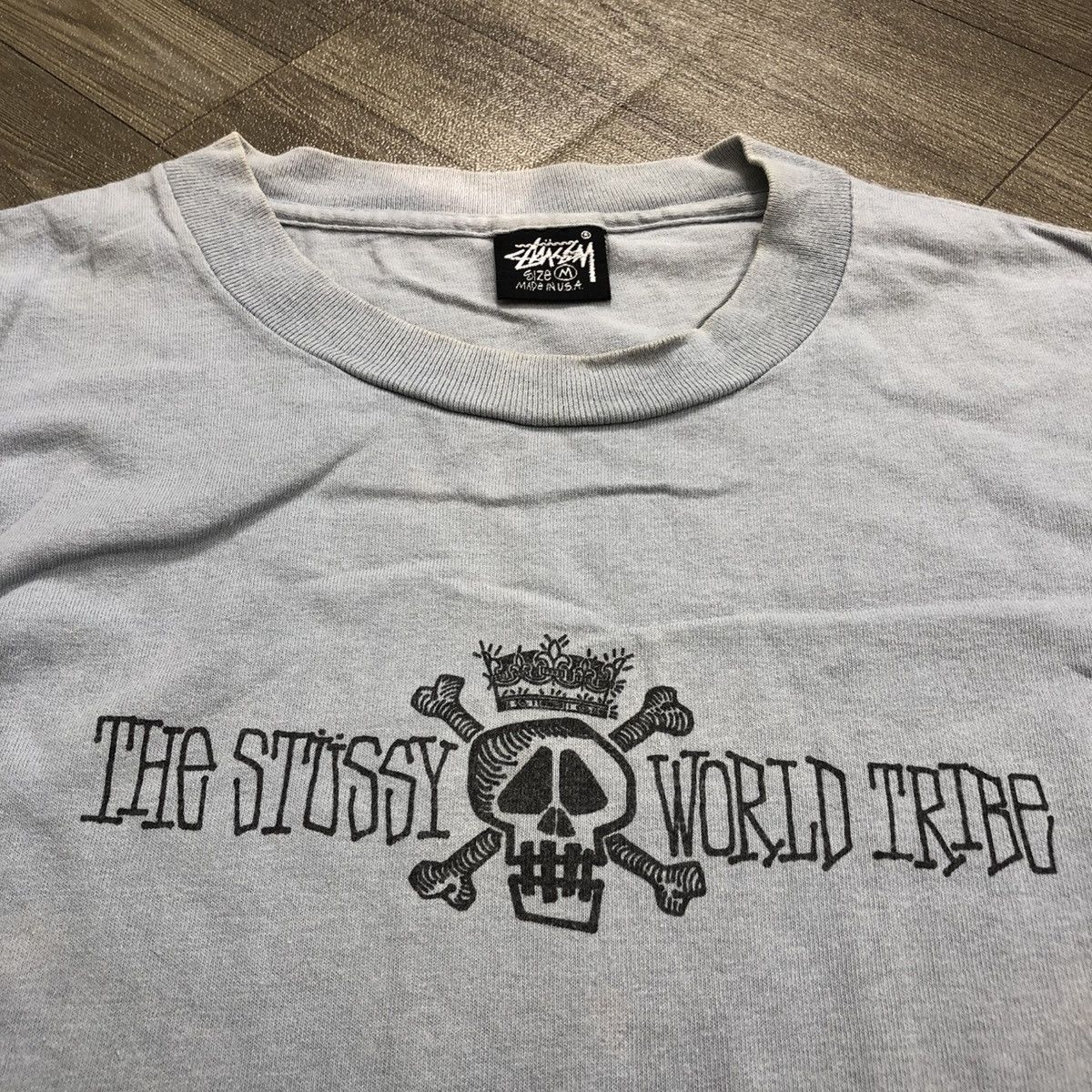 Stussy × Vintage 80s Vintage Stussy Iconic Skulls Sun Faded OG Tee Size US M / EU 48-50 / 2 - 4 Thumbnail