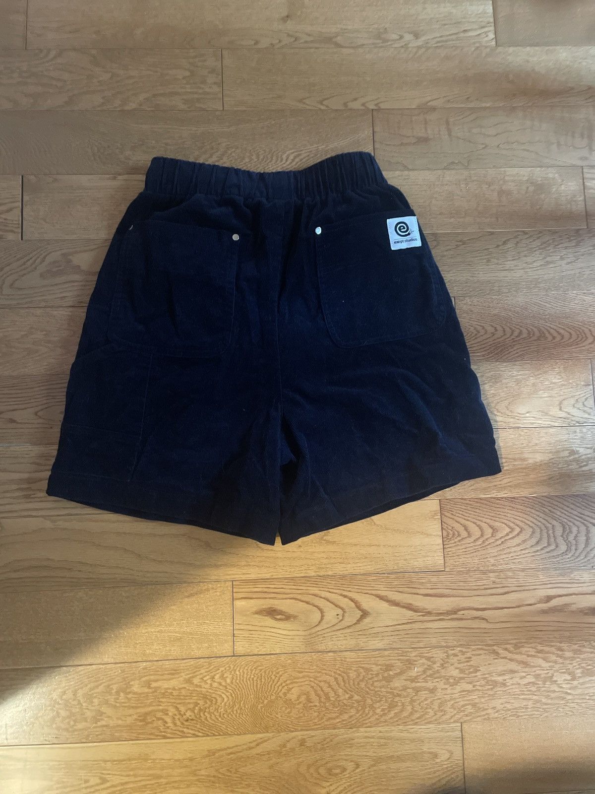 Vintage Except studios navy corduroy shorts Size US 31 - 1 Thumbnail