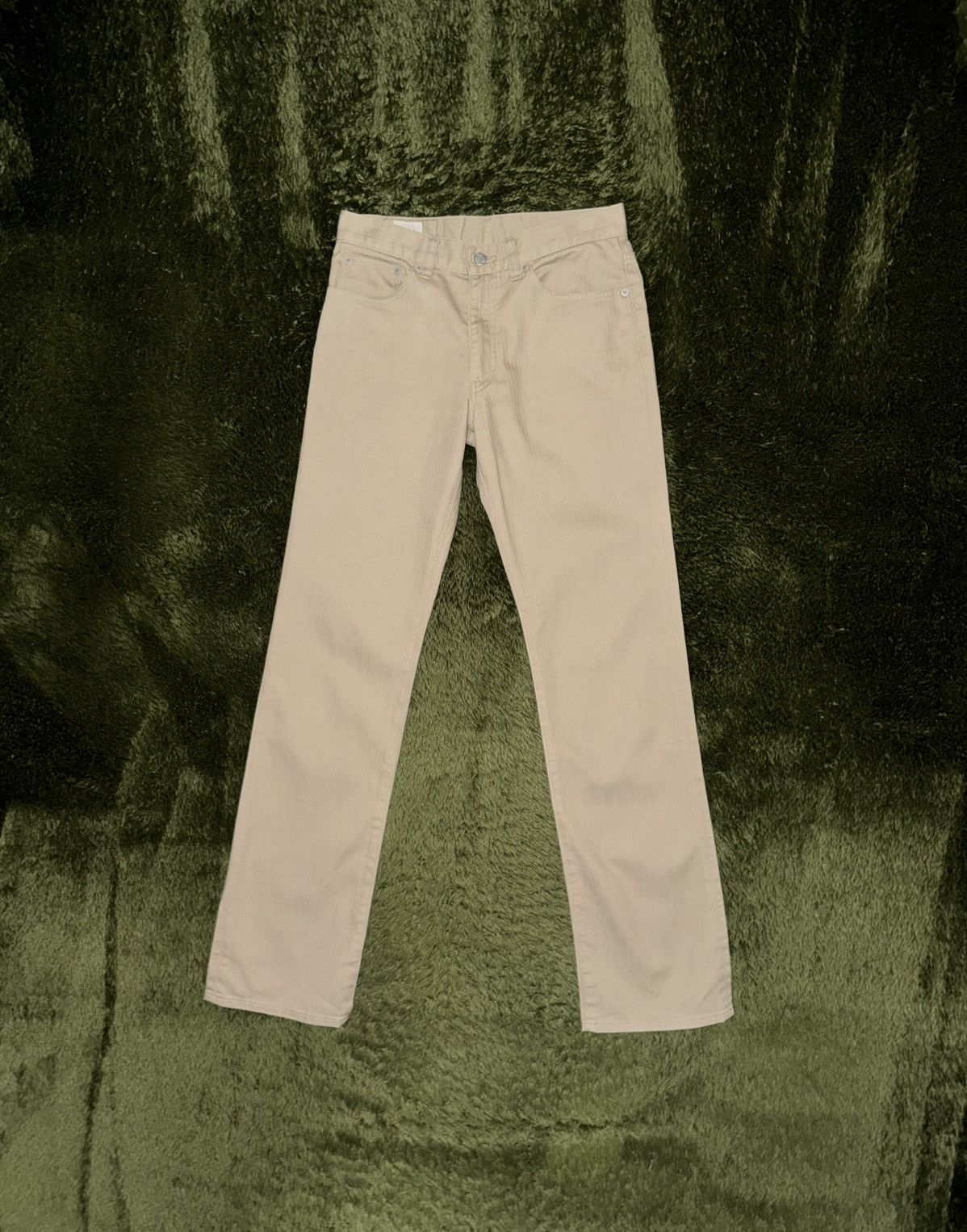 Takeo Kikuchi [2] Takeo Kikuchi Herringbone 5-Pocket Cotton Pants Beige Size US 29 - 1 Thumbnail