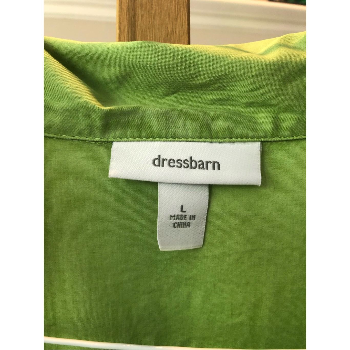 Other Dress Barn Women’s Light Green Wrap Style Collared Blouse Si Size L / US 10 / IT 46 - 4 Thumbnail