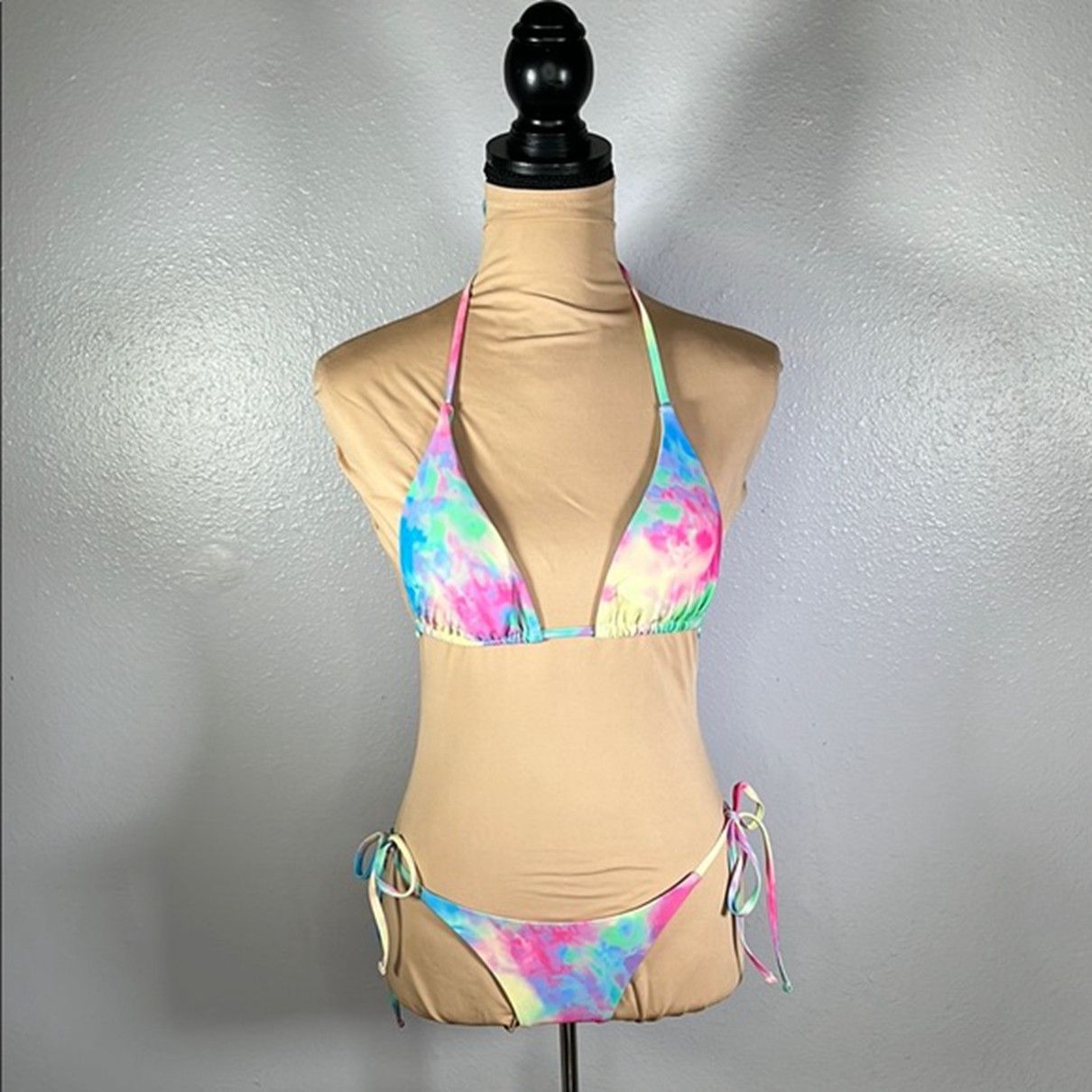 Vintage boutique-Swim-Rainbow Tie Dye Triangle S Size S / US 4 / IT 40 - 4 Thumbnail