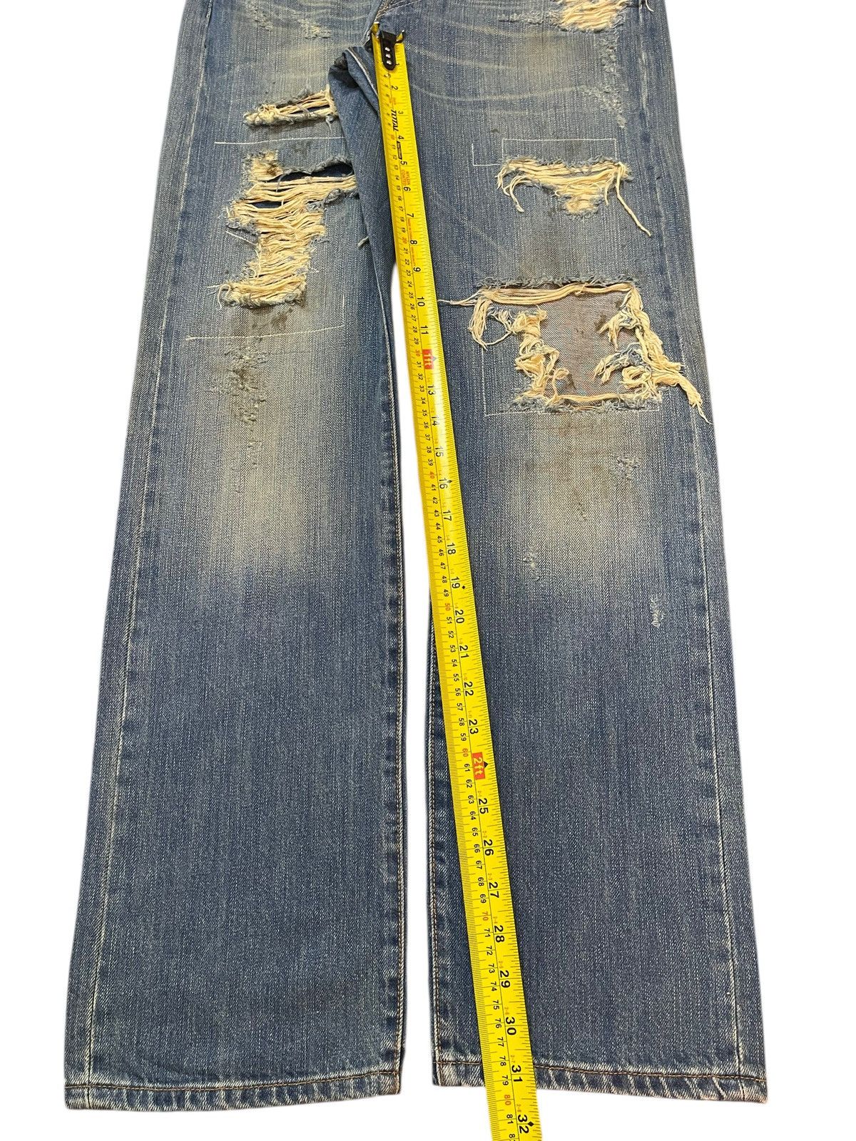 Levi's Vintage Levis 501 Mud Wash Distressed Destroyed Loose Jeans Size US 30 / EU 46 - 14 Thumbnail