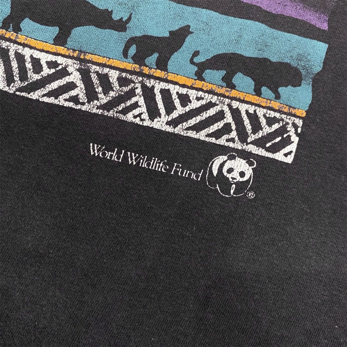 Habitat Vintage 80s World Wildlife Fund WWF Aztec 1989 Tshirt Size US S / EU 44-46 / 1 - 5 Thumbnail
