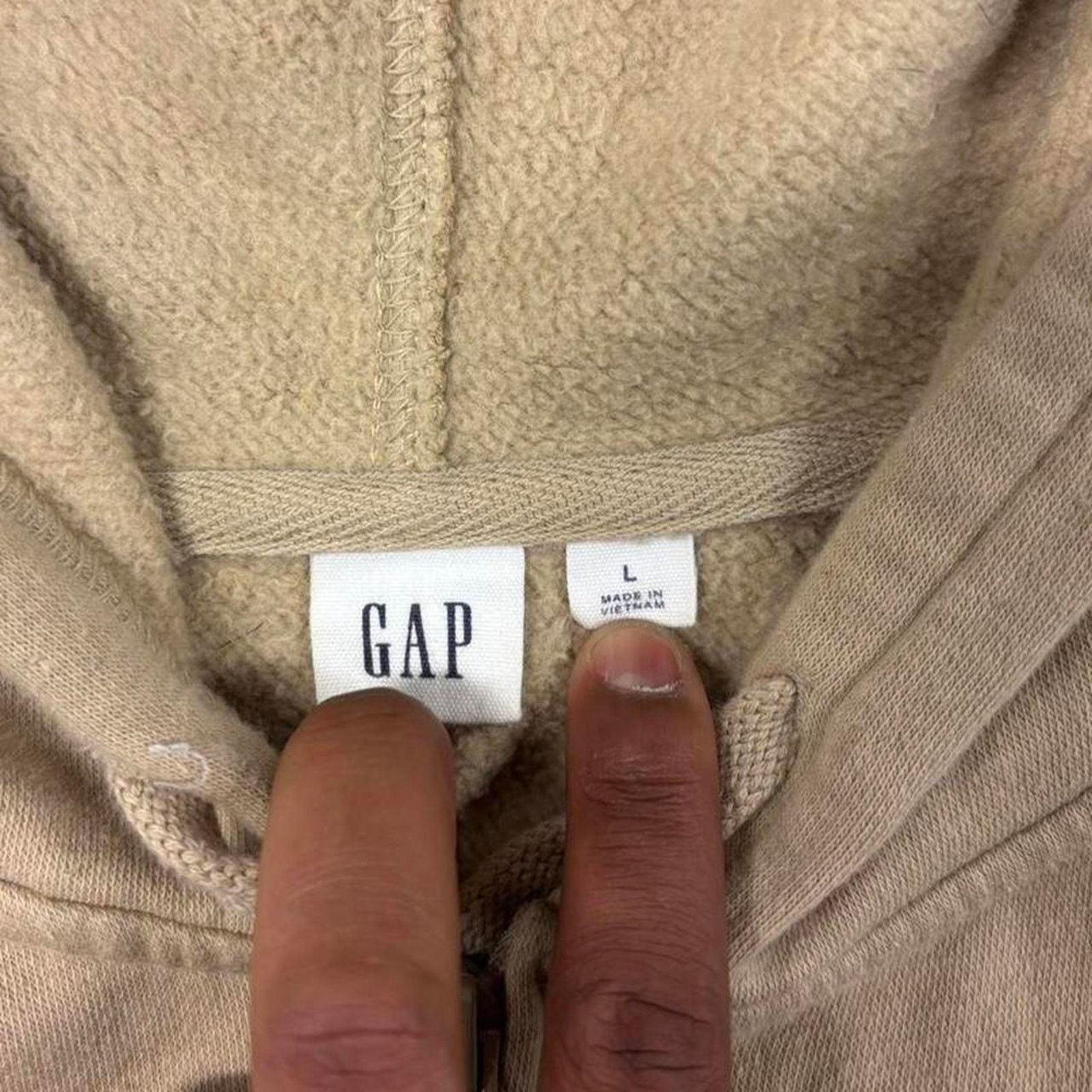 Gap Y2k earthtone gap spellout embroidered zip up jacket Size US L / EU 52-54 / 3 - 3 Thumbnail